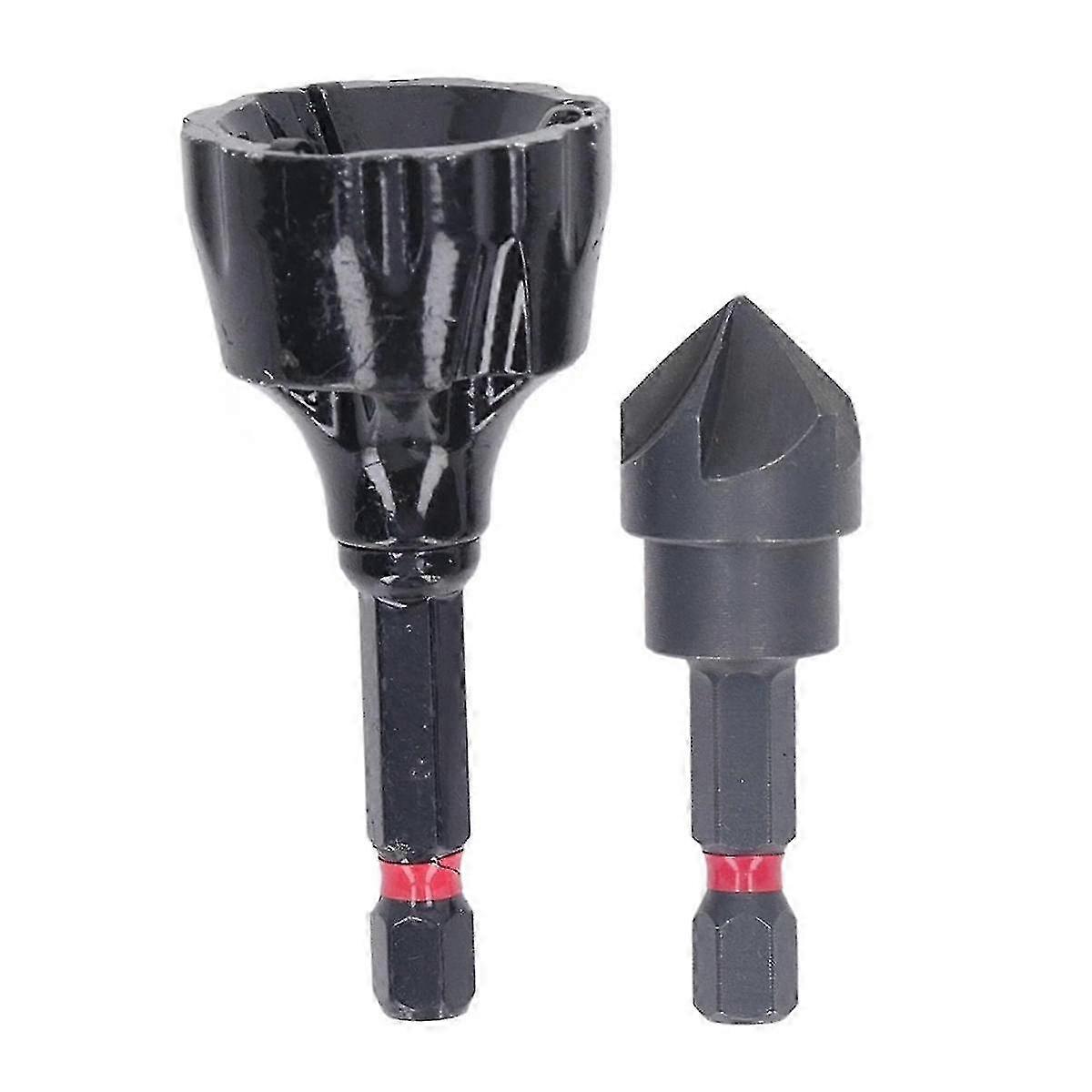 Deburring Chamfer Tool Set, 2PCS External Internal Rotary Deburring & Chamfer Tool, External Debur 26s