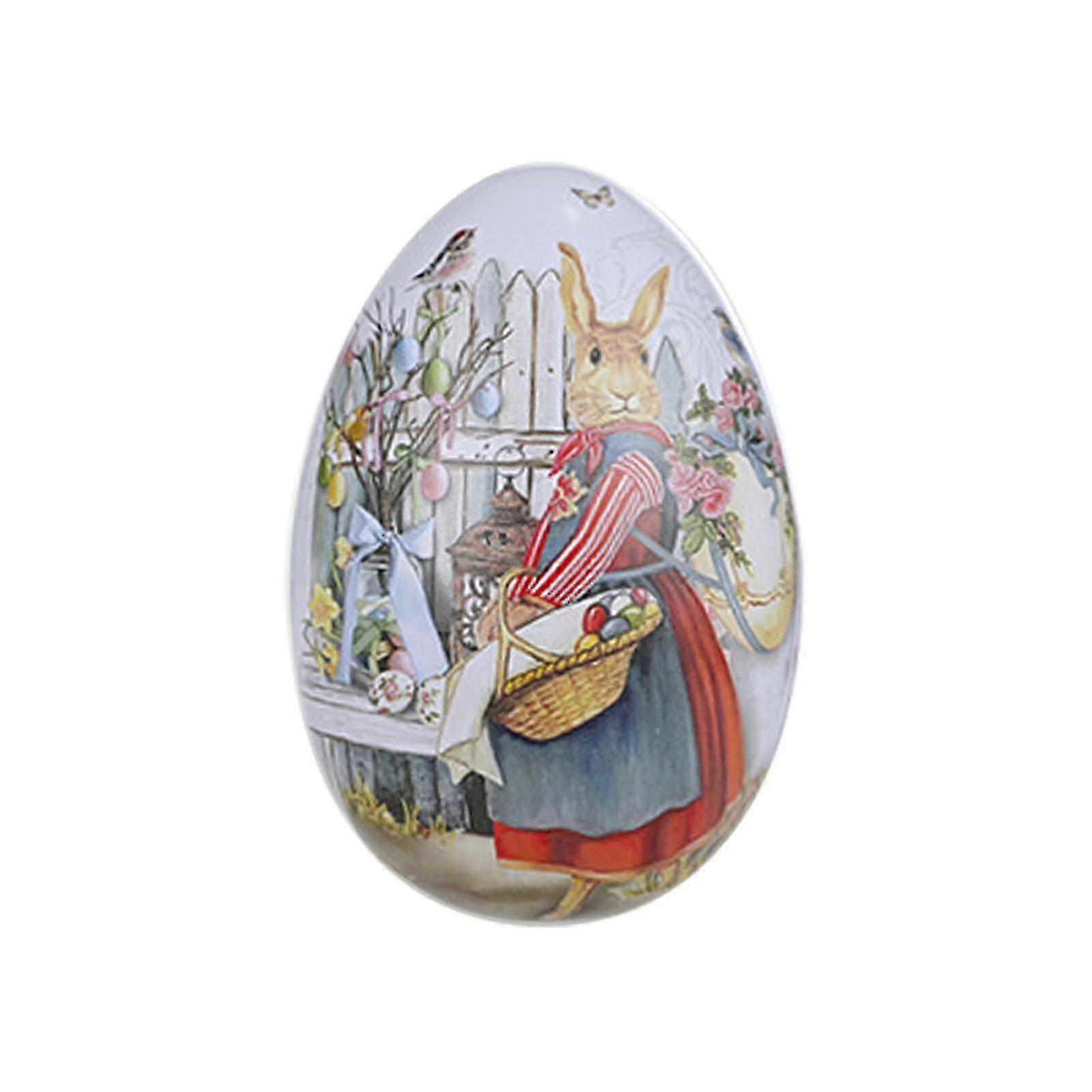 Easter Decorations Easter Tinplate Eggs Color Rabbit Iron Eggs Candy Eggshells