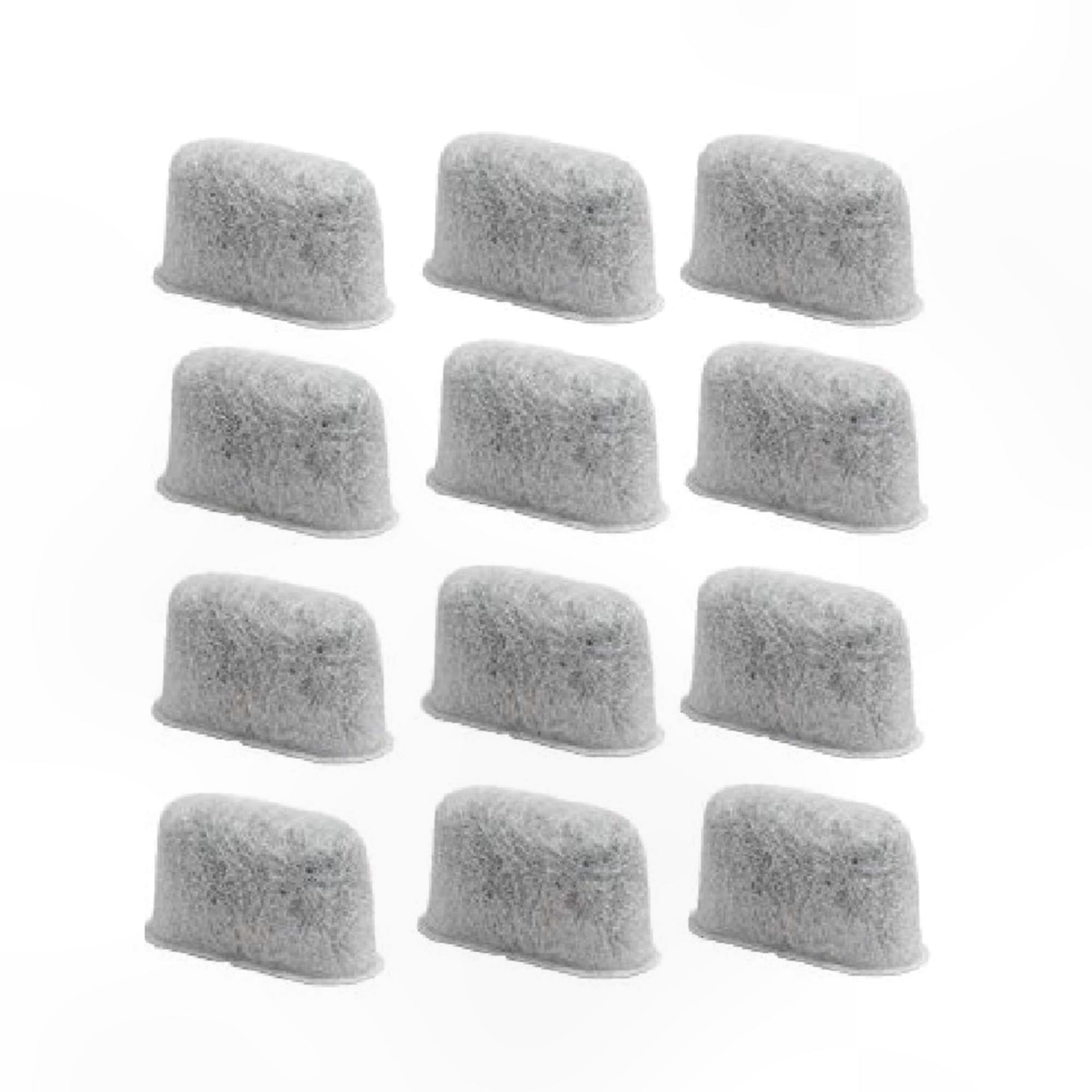 Replacement Charcoal Water Filters 12-Pack for Coffee Machines-Compatible with Cuisinart Models