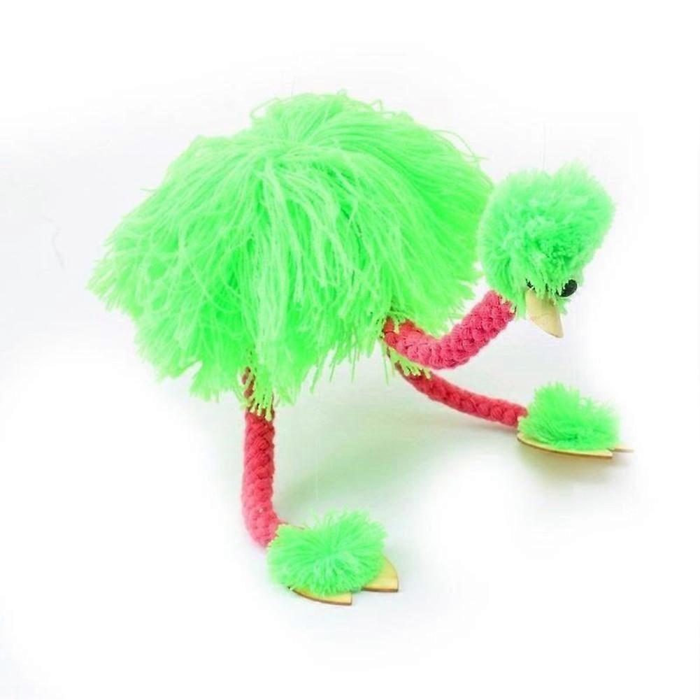 Green Ostrichs Marionette Puppet Wooden Marionette Toy Funny Marionette String Puppet Fast