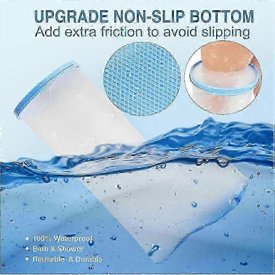 غطاء مصبوب عريض للغاية مقاوم للماء للاستحمام مع قاع غير قابل للانزلاق - يناسب معظم القوالب والأحذية