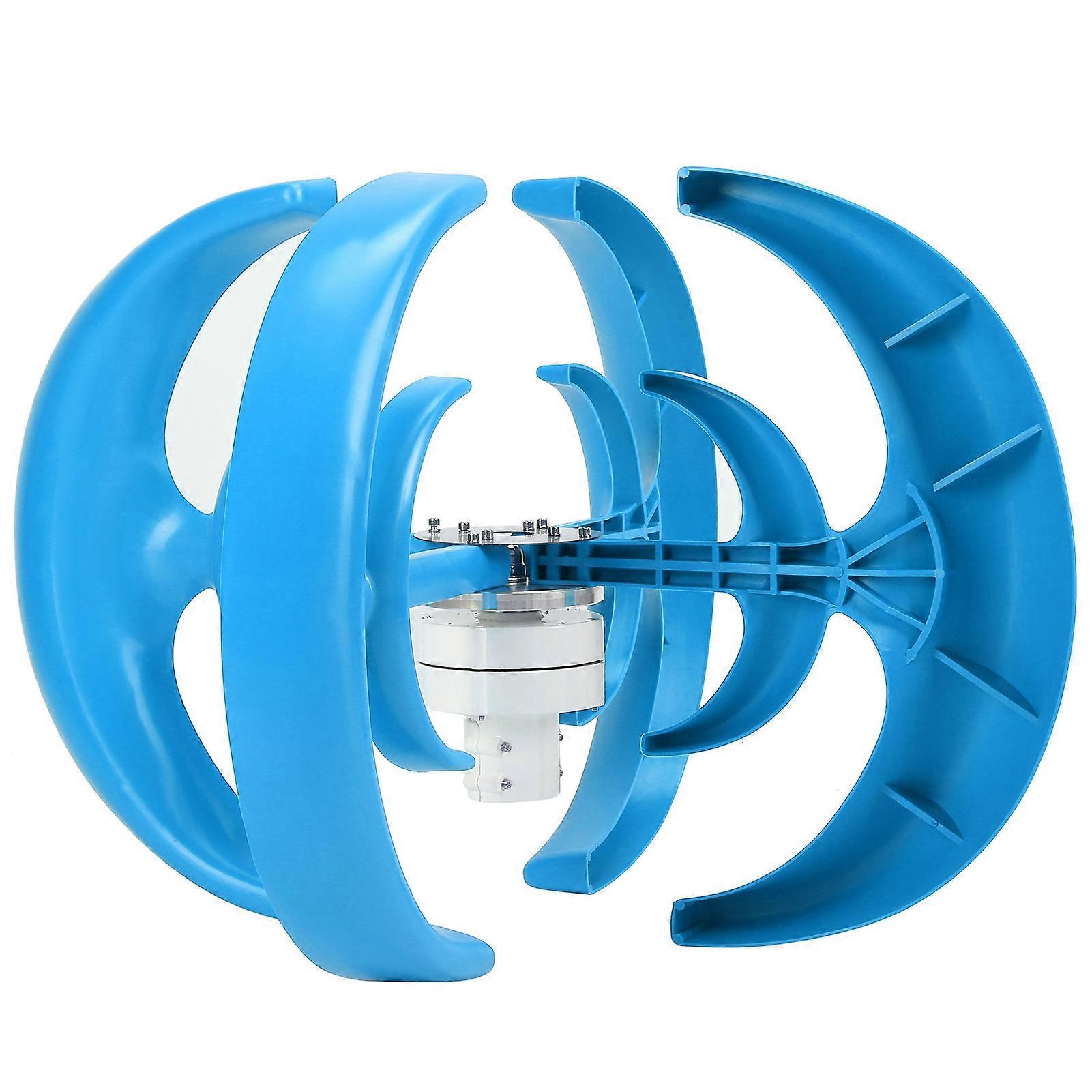 Wind Turbine Kit 1200W 4 Blade Generator AC Motor Solar System Lantern Type DoubleLayer Blue(12V )