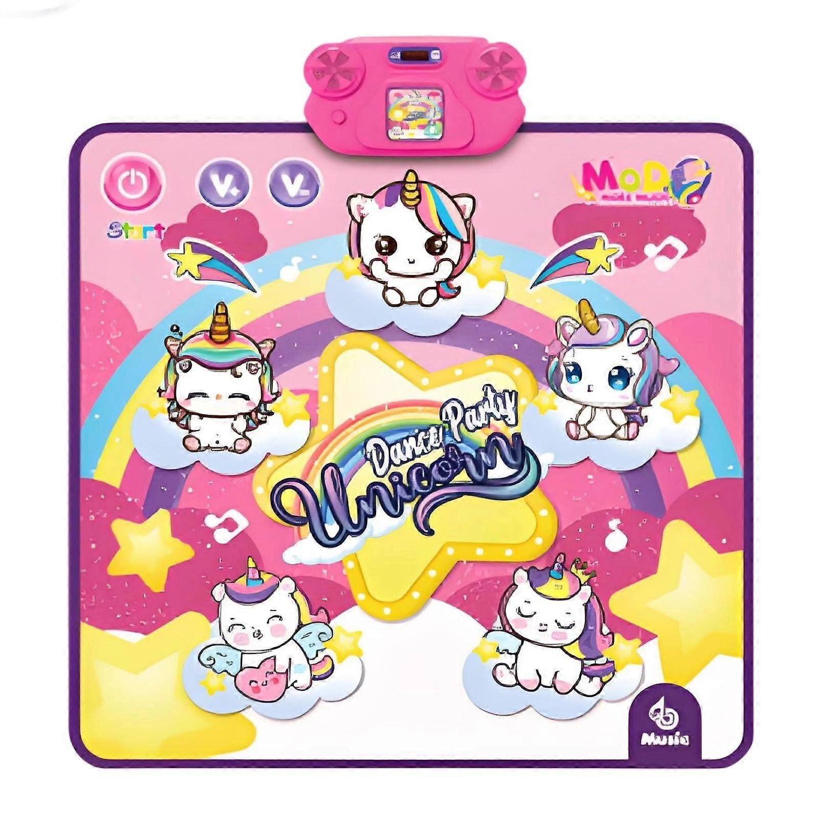 Interactive Dance Mat with Aerobic Exercise Functions to Promote Growth and Coordination Kids Dance Exercise Mat Multicolor