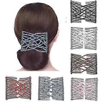 6 Piece Stretch Beaded Combs with Pearls Clips & Stretchy Hairpins ( Sec Styles)
