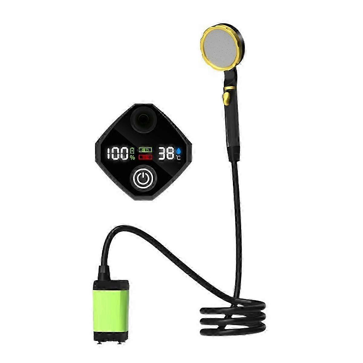 Electric camping shower pump portable 7800mAh with display
