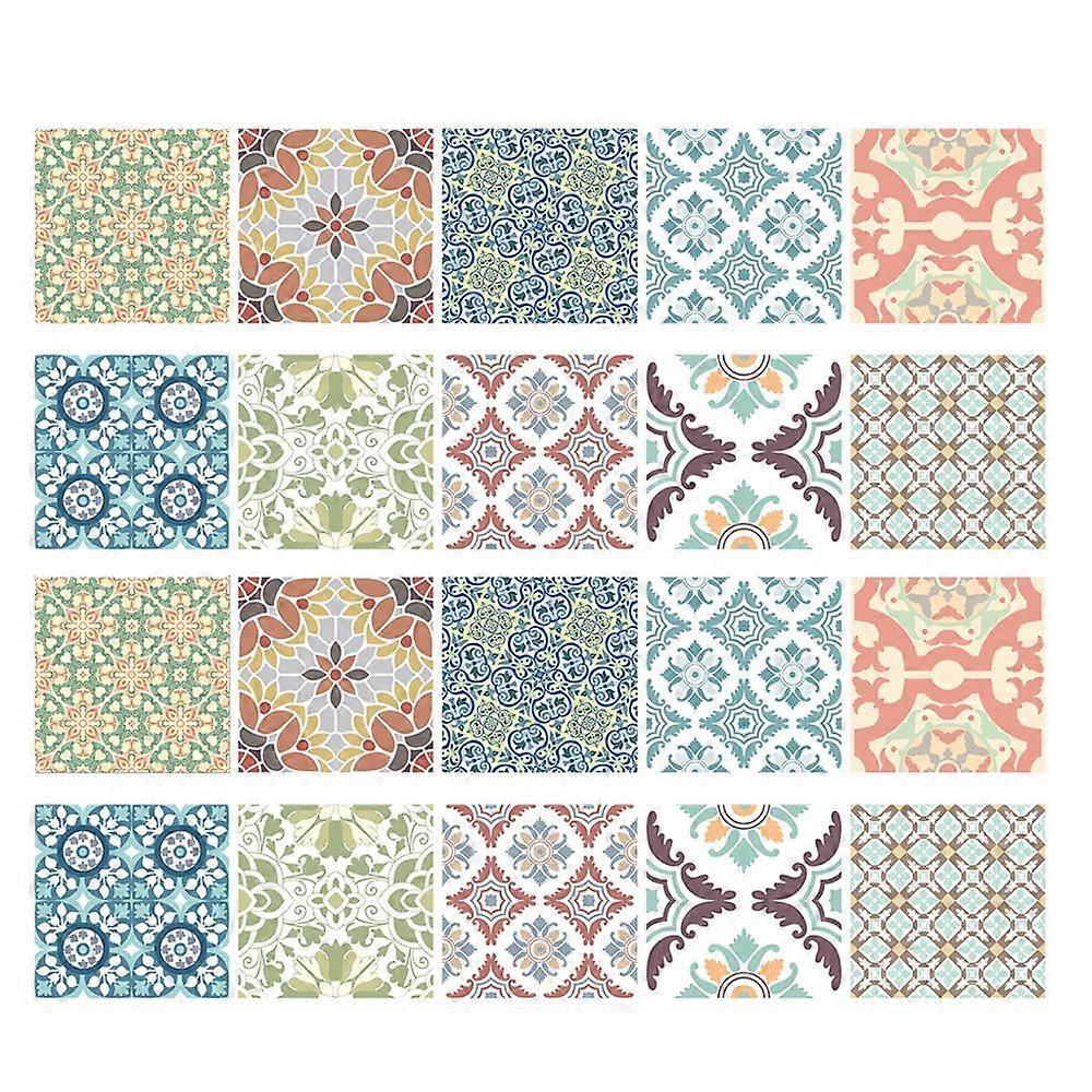 20 قطعة فسيفساء بلاط الحائط ملصقات بلاط الحمام المطبخ # 3 20x20cm