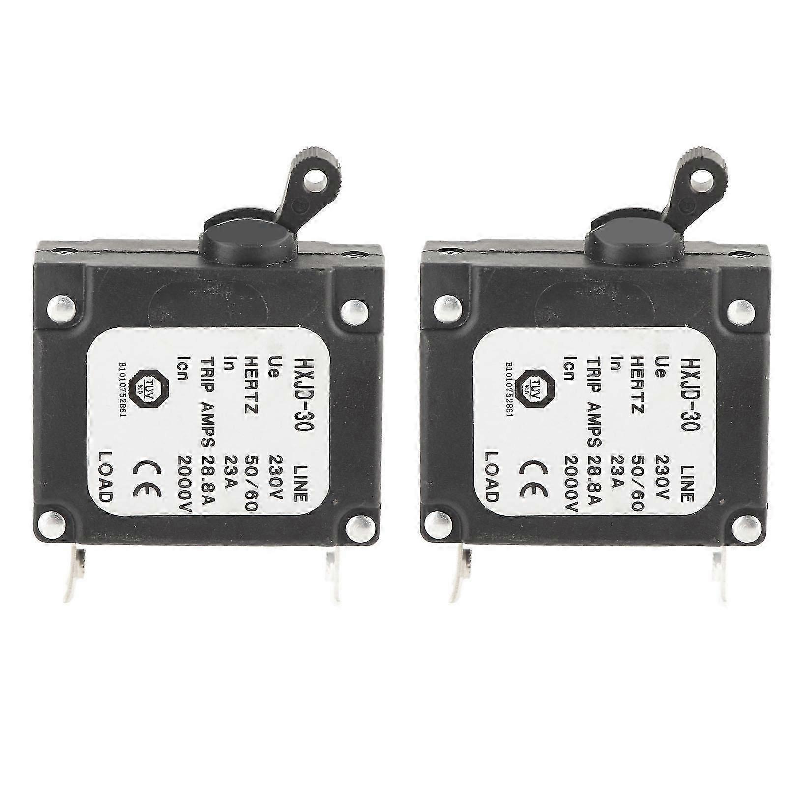 2pcs 23A Circuit Breaker Safety Professional Petrol Generators Circuit Breaker with Switch for Petrol Generators 230V NO.0231