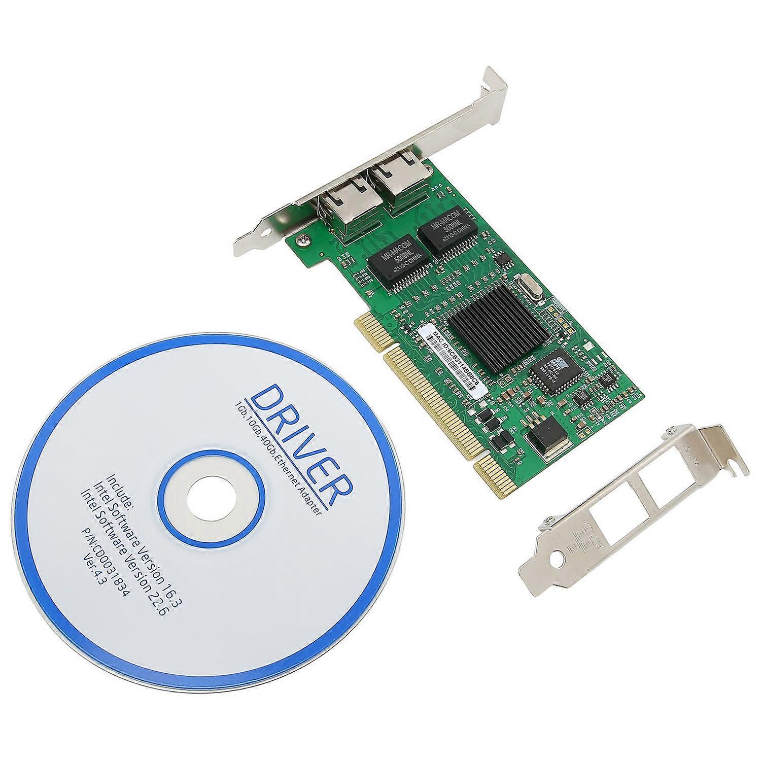 Gigabit Ethernet Card Double Filter PCI 2 Gigabit Ports Net Card for Intel 82546 for Windows 7