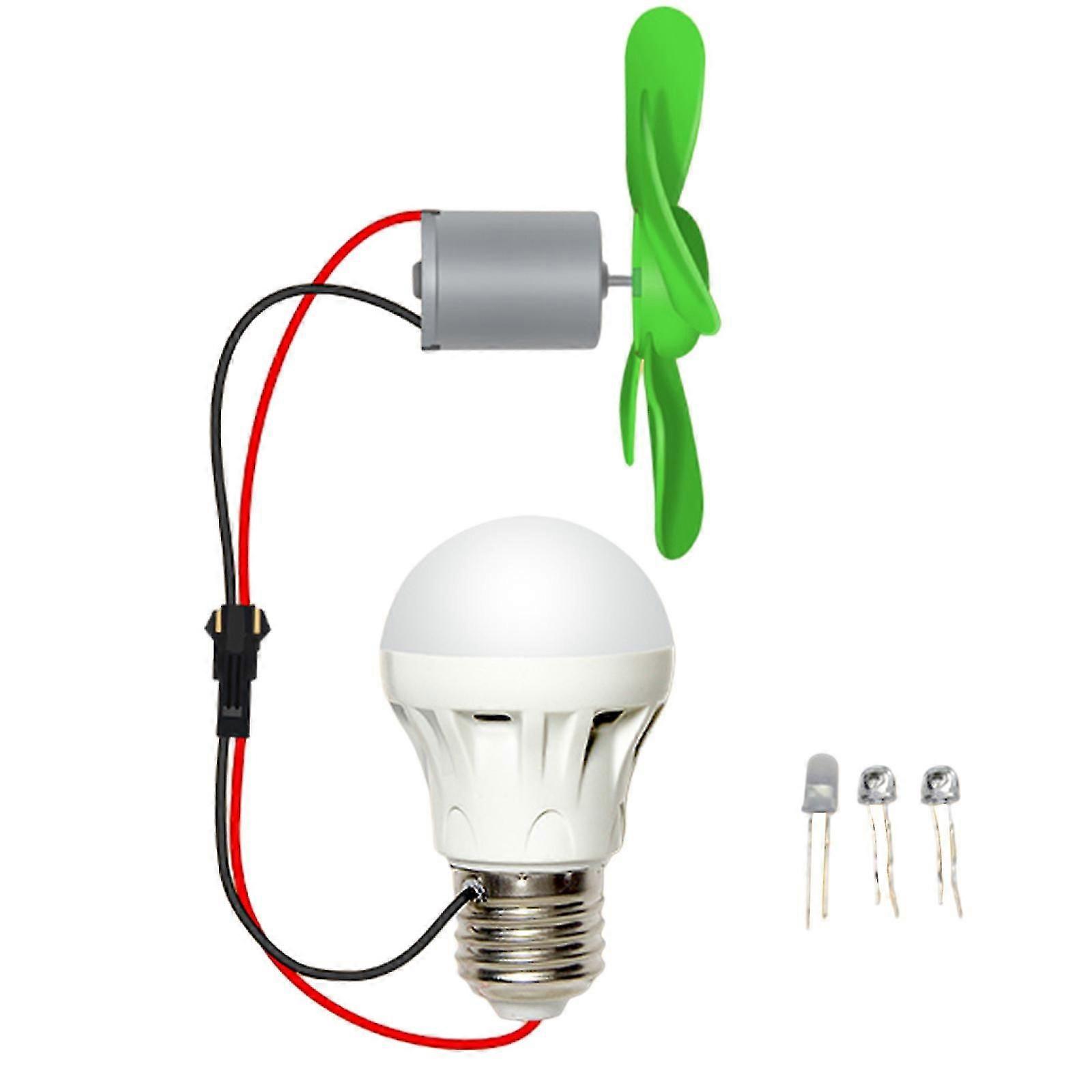 Micro Wind Generator Turbines Power With Bulb Teaching Model Kits Education Indoor