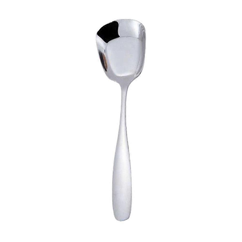 Sleek Design Stainless Steel Spoons Square Head For Rice& Use Soup For Home F2U5