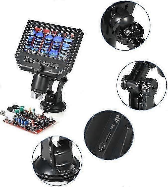 Lab Microscope Slides Smart X600 Digital Microscopemonocular MicroscopeLCD Optical Aluminum Alloy Bracket Microscope Parts (Color : G600) 2025