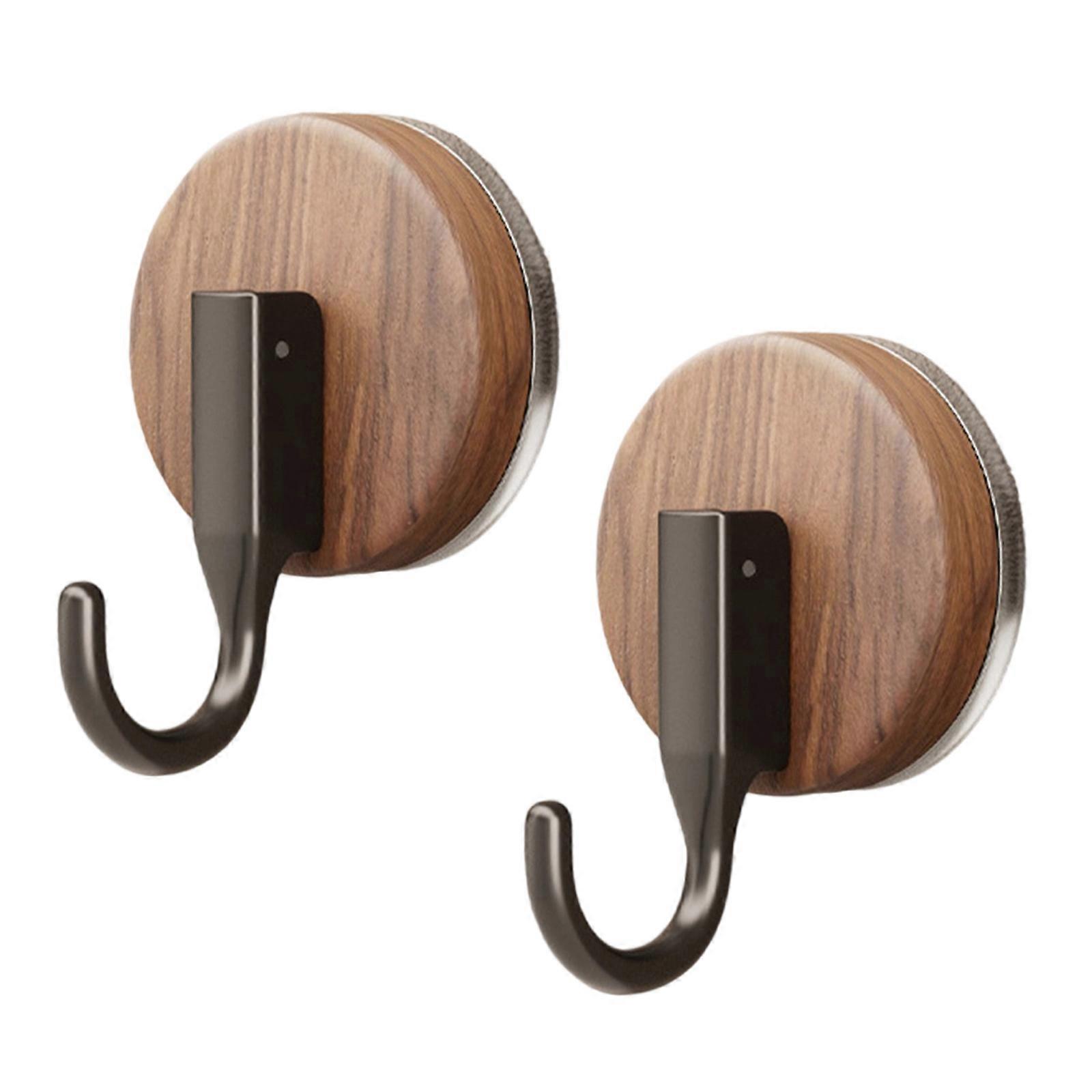 2 Pieces Wooden Hooks 2.2 Inch Design Weatherproof Solution for Holiday Garland Display Multicolor