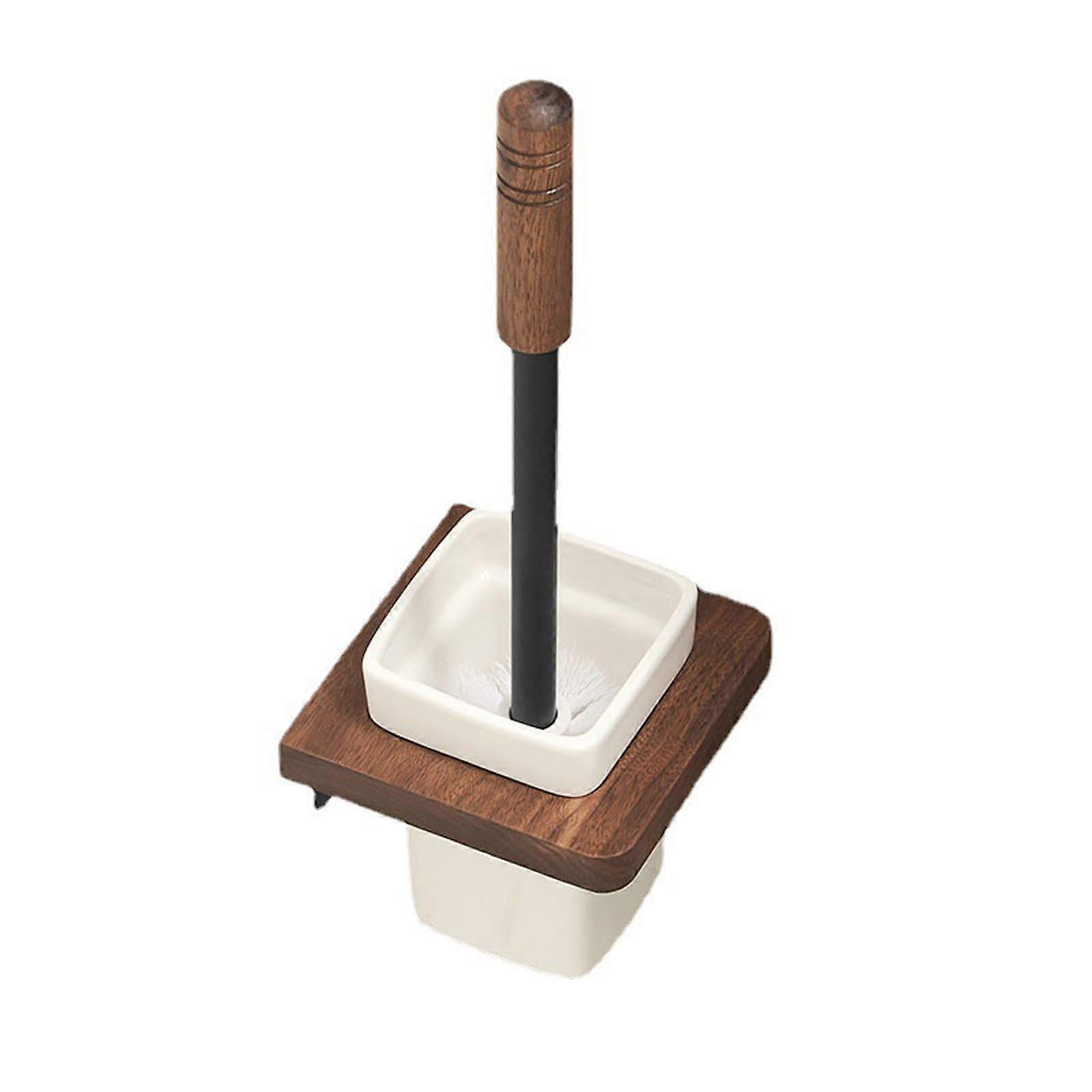 Toilet Brush and Holder Set with Ergonomic Handle, Compact Design and Durable Bristles for Bathroom Cleaning