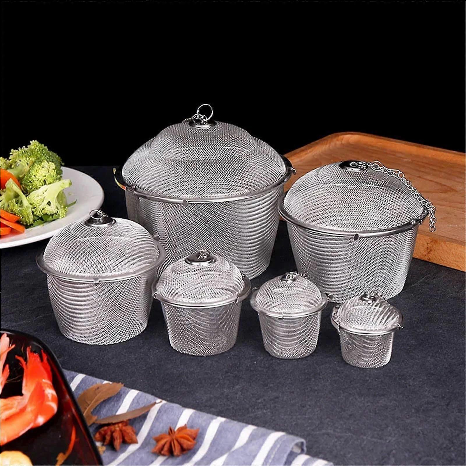 Flour Sifter Stainless Steel Mesh Strainer Set 5 Sizes for Baking Tea Spice Infuser Egg Shape