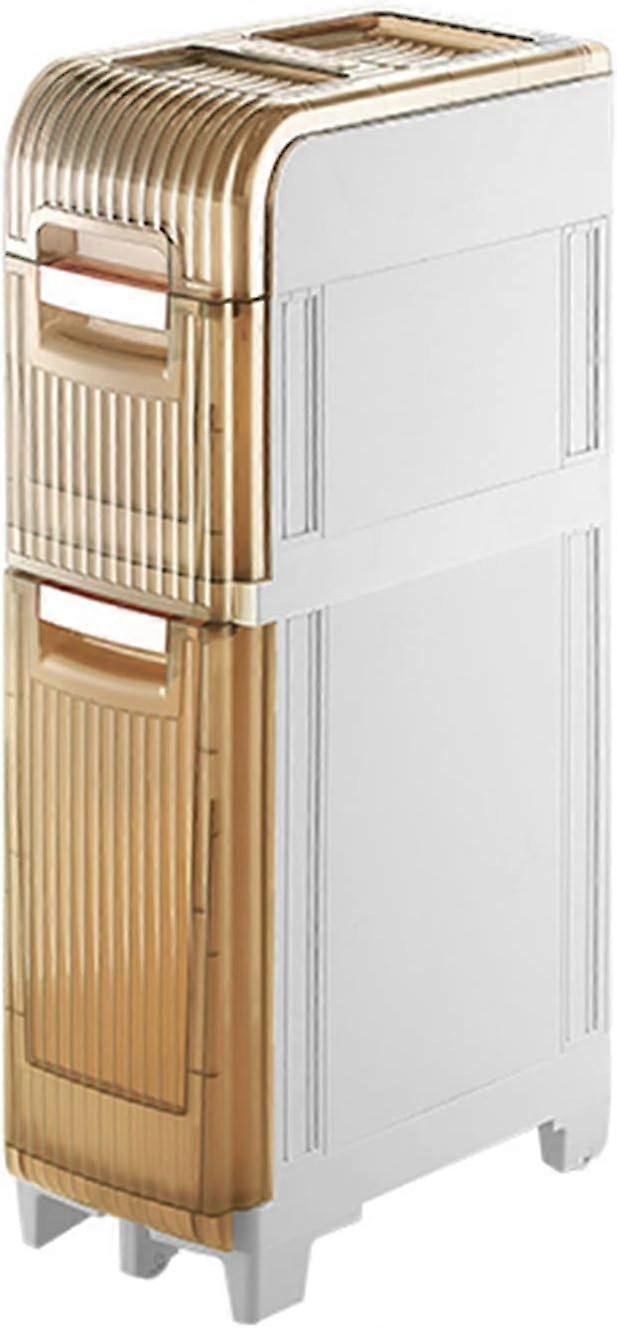 Bathroom Storage Cabinet Slim Rolling Cart, 3/4/5 Tier Waterproof Organizer for Toilet Paper and Small Spaces