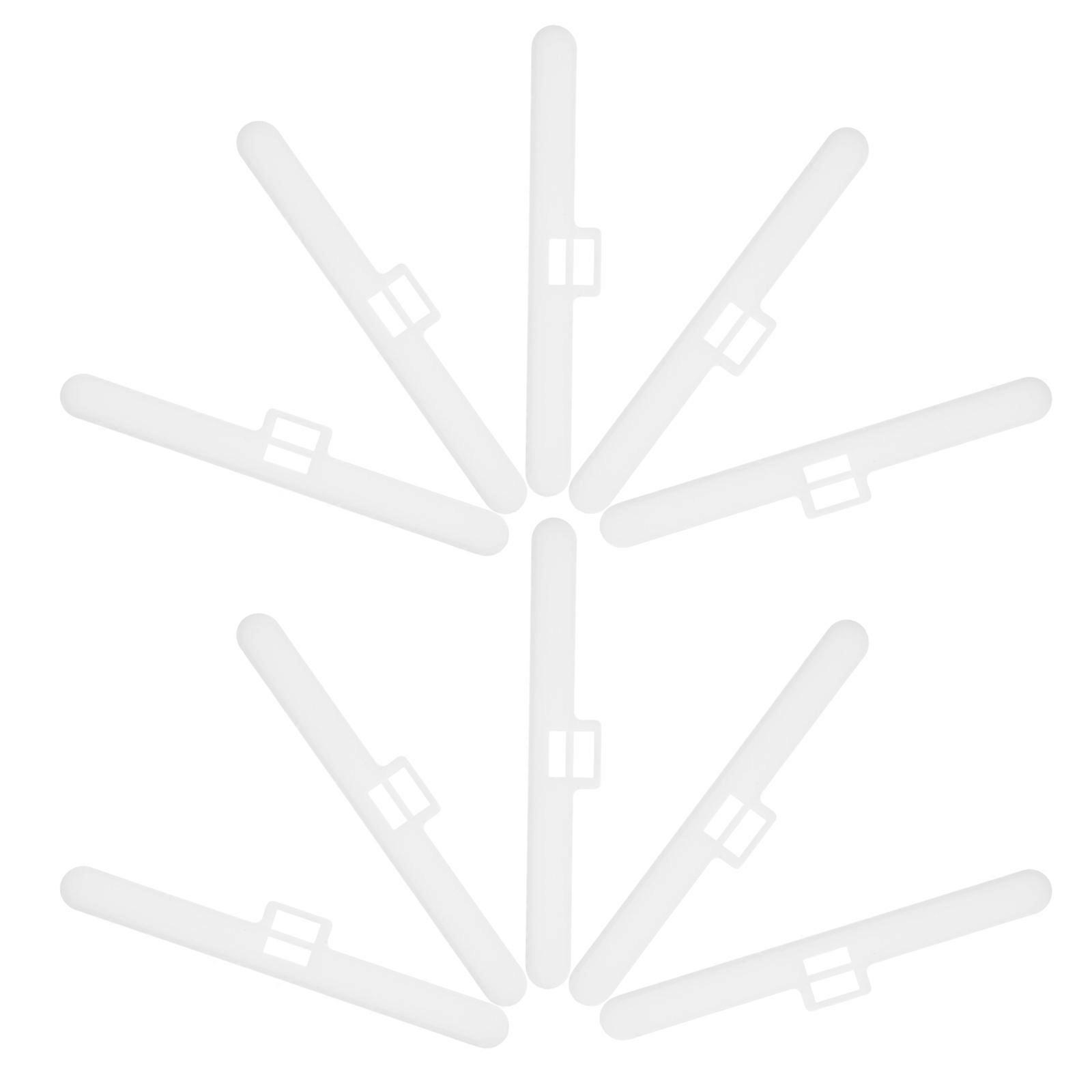 White Plastic Double Hole Vertical Blind Replacement Slats for Curtain 10Pcs