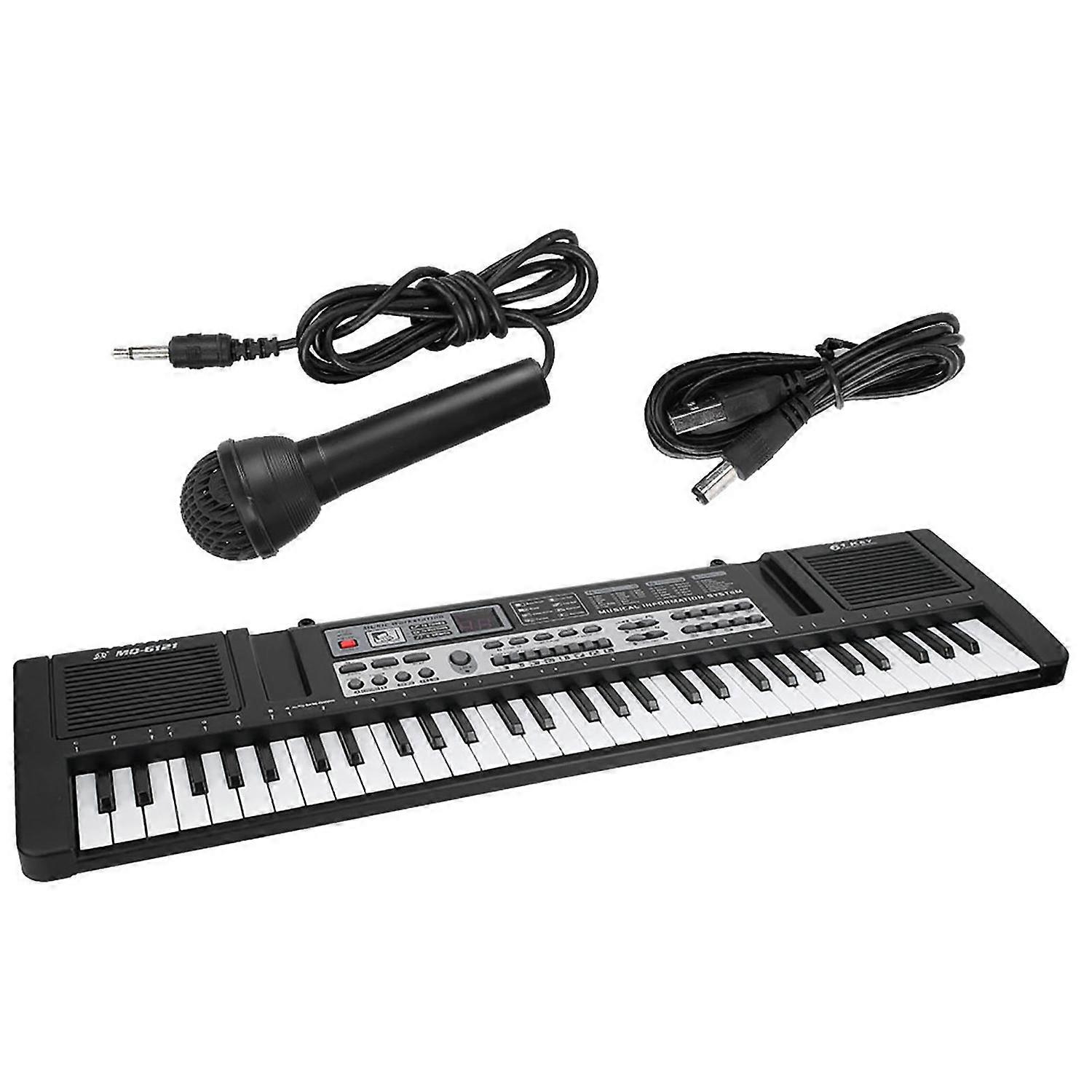 61 Keys Portable Electronic Organ Children Digital Keyboard with Microphone Music Toy