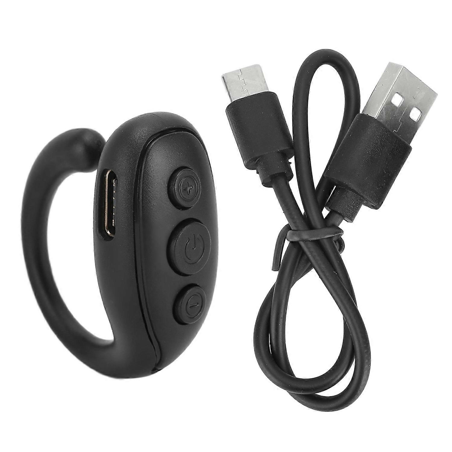 Mobile Phone Bluetooth Remote ABS Ring Shape Long Battery Life Camera Remote Shutter for Tablet Blac