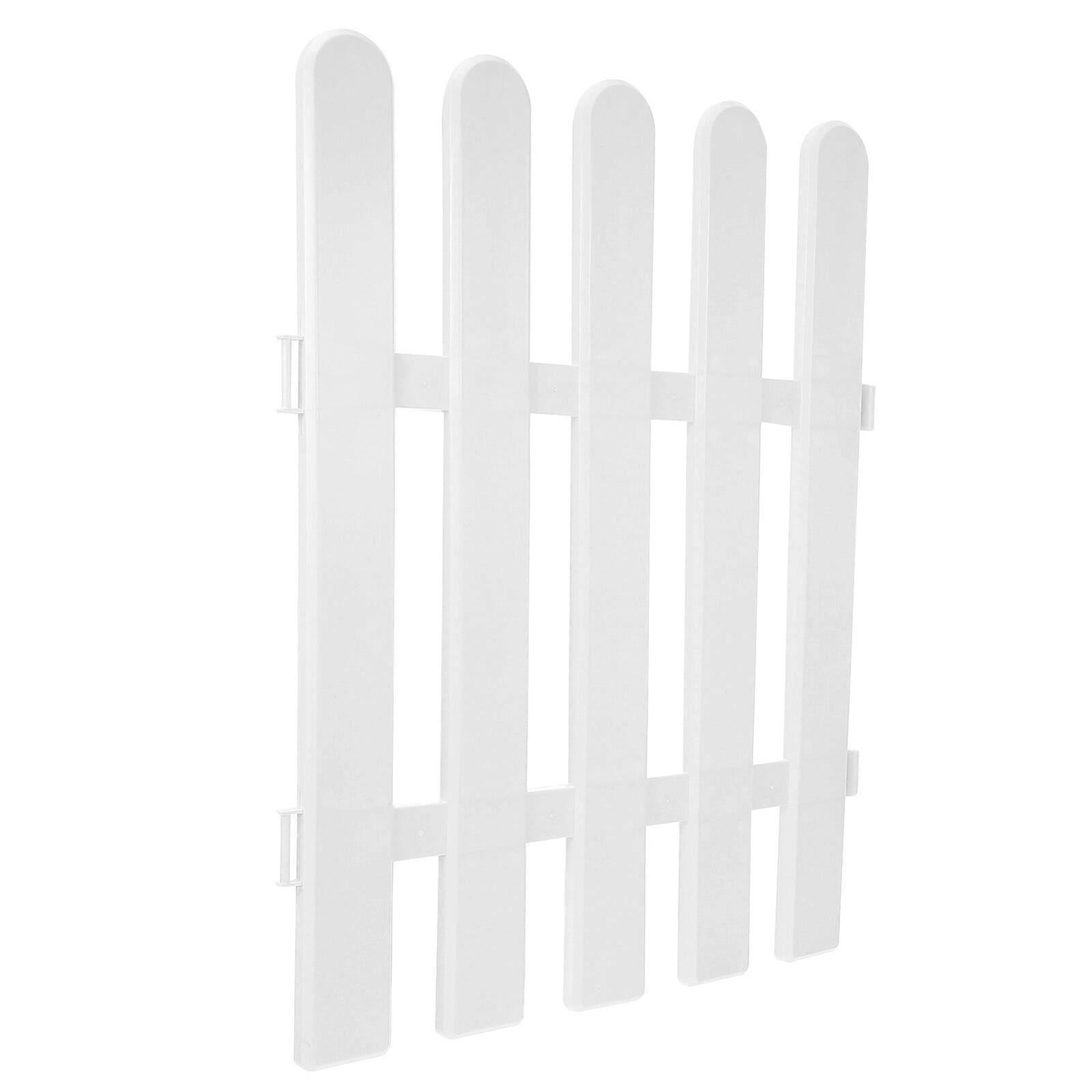 Eease Picket Fence Ornaments Courtyard, White