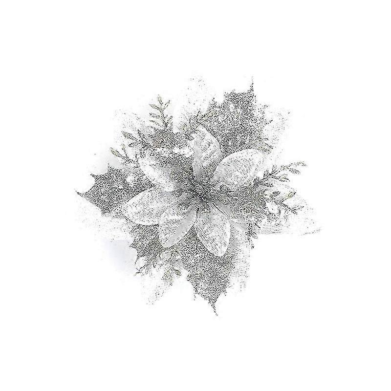 Εορταστικά στελέχη Poinsettia για εορταστική διακόσμηση, 15 τεμάχια τεχνητών λουλουδιών