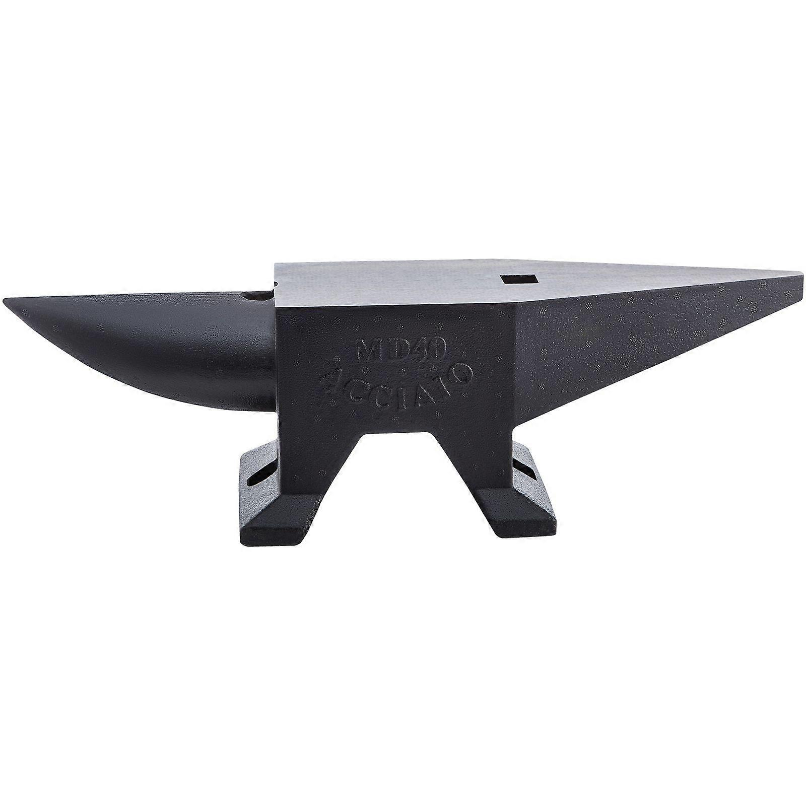 Cast Iron Anvil, 88 Lbs(40kg) Single Horn Anvil with Large Countertop and Stable Base, Round Horn Anvil Blacksmith, for Bending, Shaping