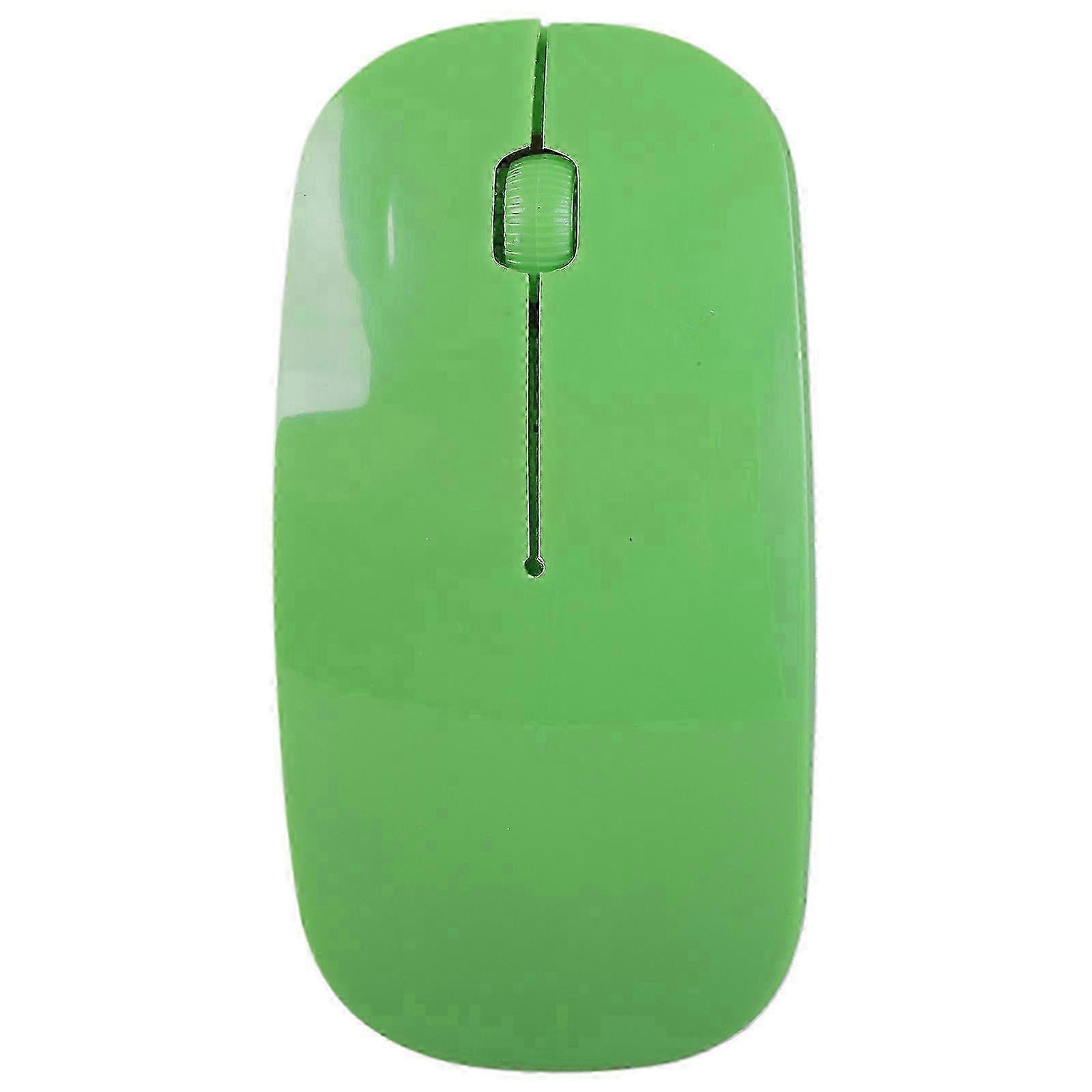 w Wireless Mouse 2.4G Cordless Mouse with USB Receiver Portable Computer Mouse Battery Powered for Pc Tablet Laptop Mouse Green