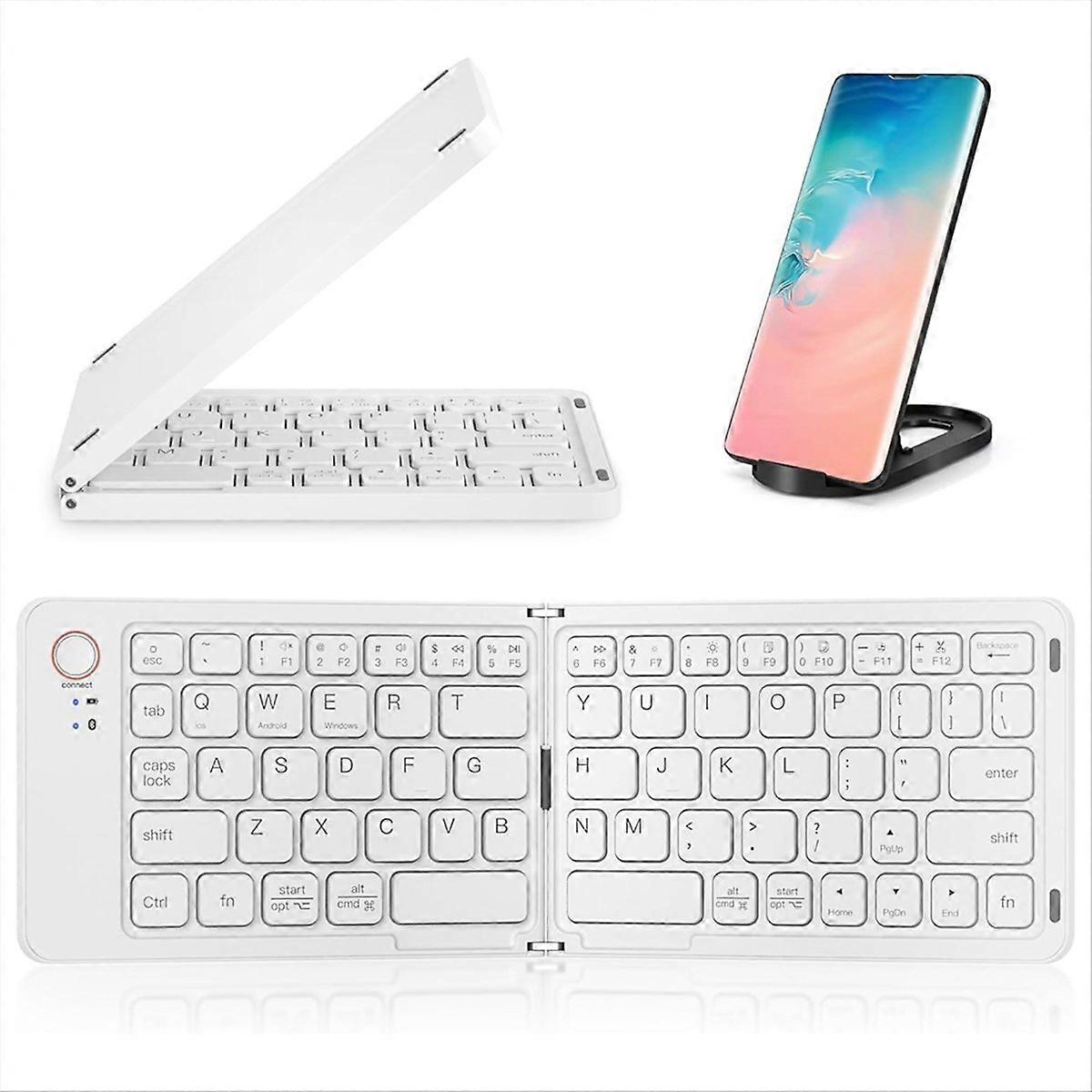 Wireless Keyboard (Sync Up to 3 Devices), for Android Windows,White