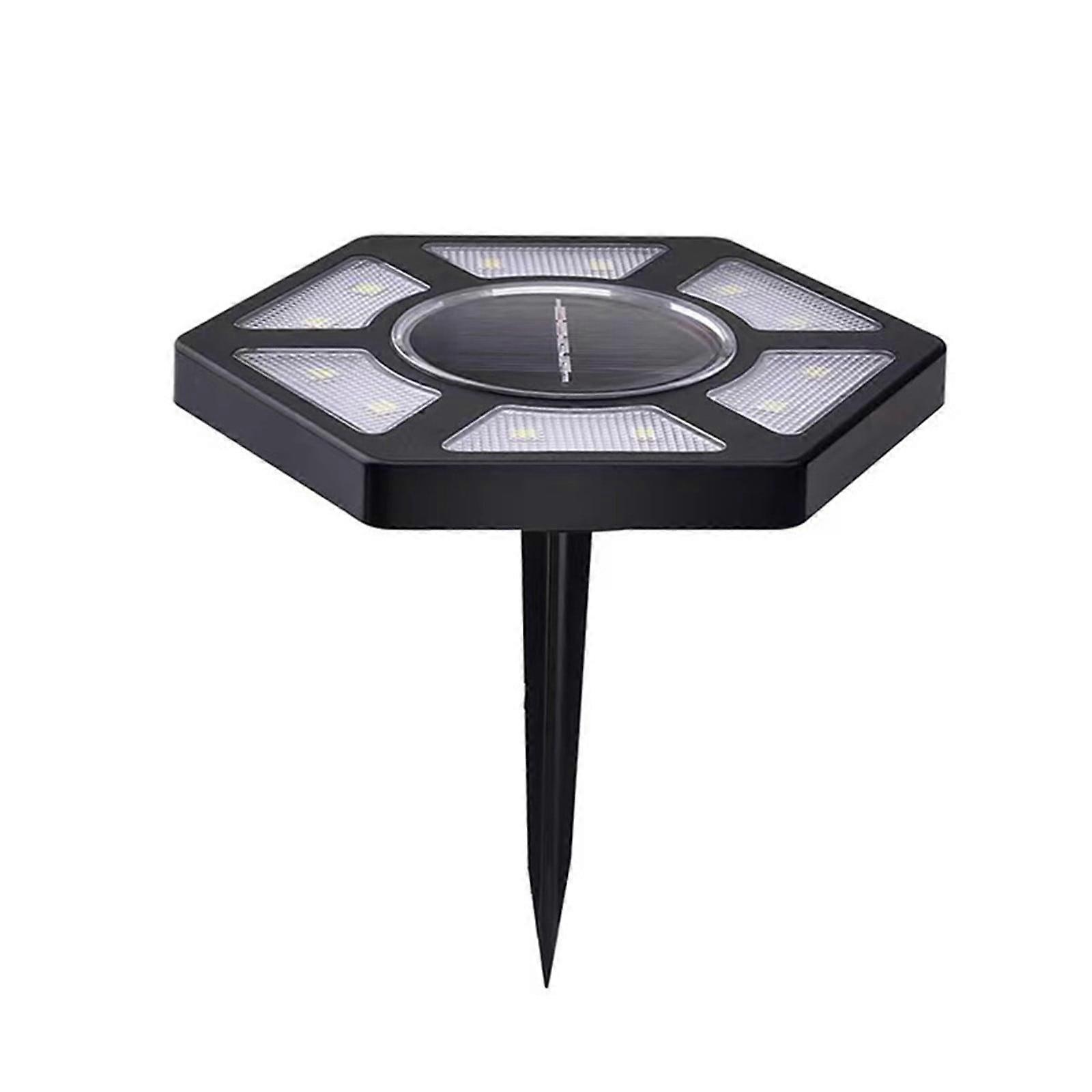 Fishoneion Solar Black LED Landscape and Walkway Light