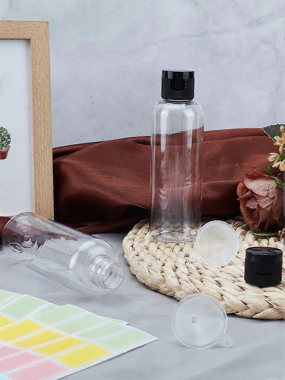 2Pcs 100ml Plastic Bottles Leakproof Squeeze Bottles with Flip Caps and Hopper Mixed Color Bulk Portable Eye Liquid Dropper for Essential Oil Paint Pe