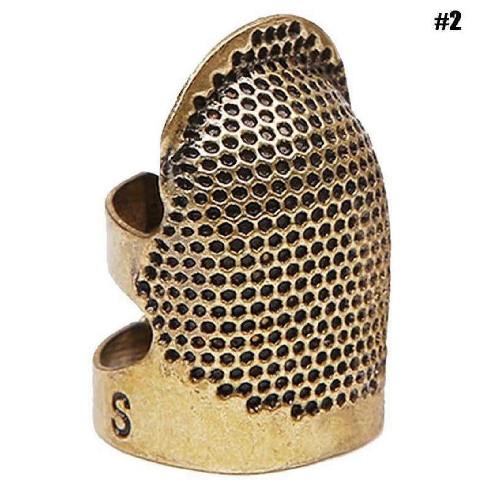 Retro DIY Hand Sewing Thimble Finger Protector Ring Supply Craft O6I8