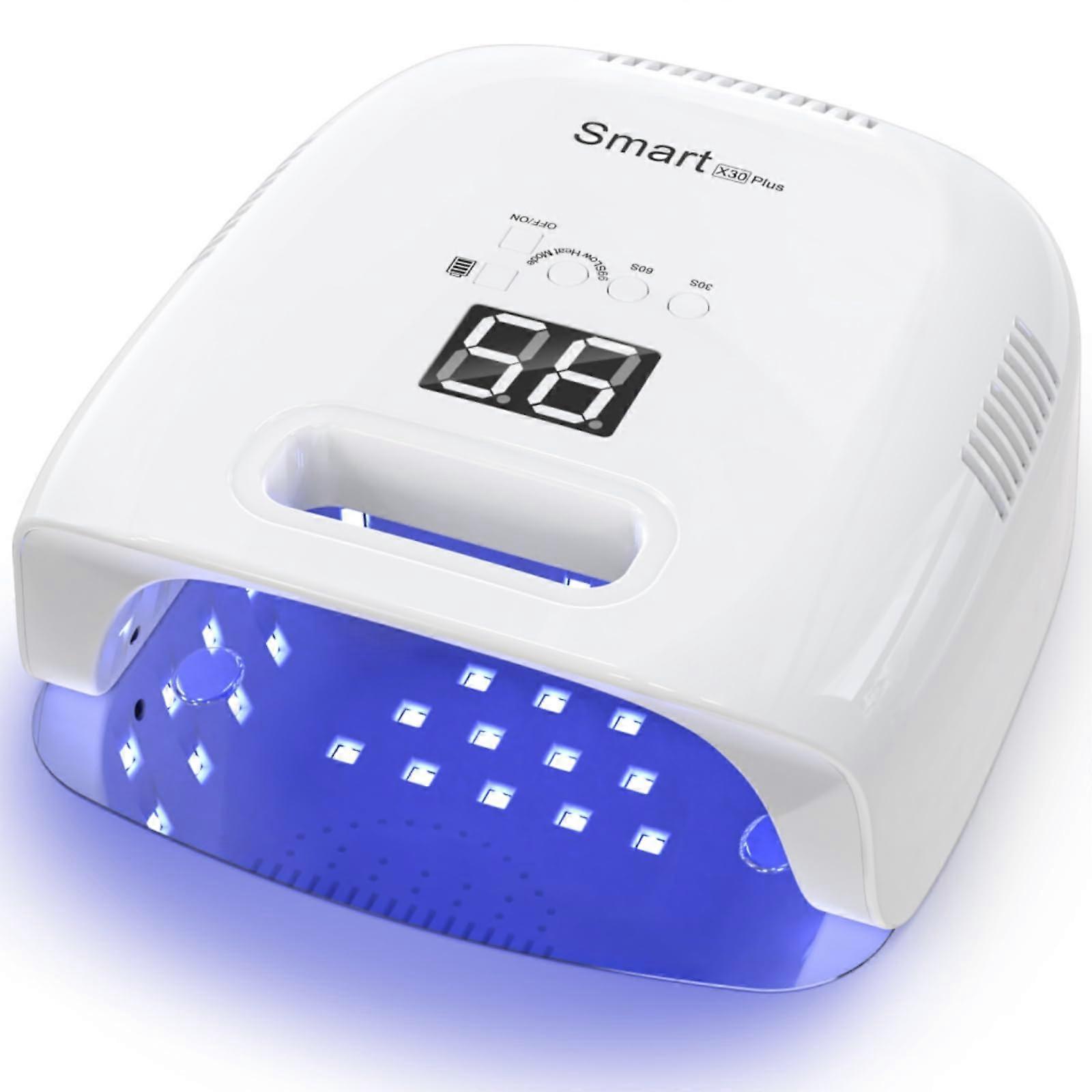 Cordless Rechargeable 60W UV LED Nail Lamp with Metal Base, Gel Nail Dryer with 3 Timers for Salon or Home