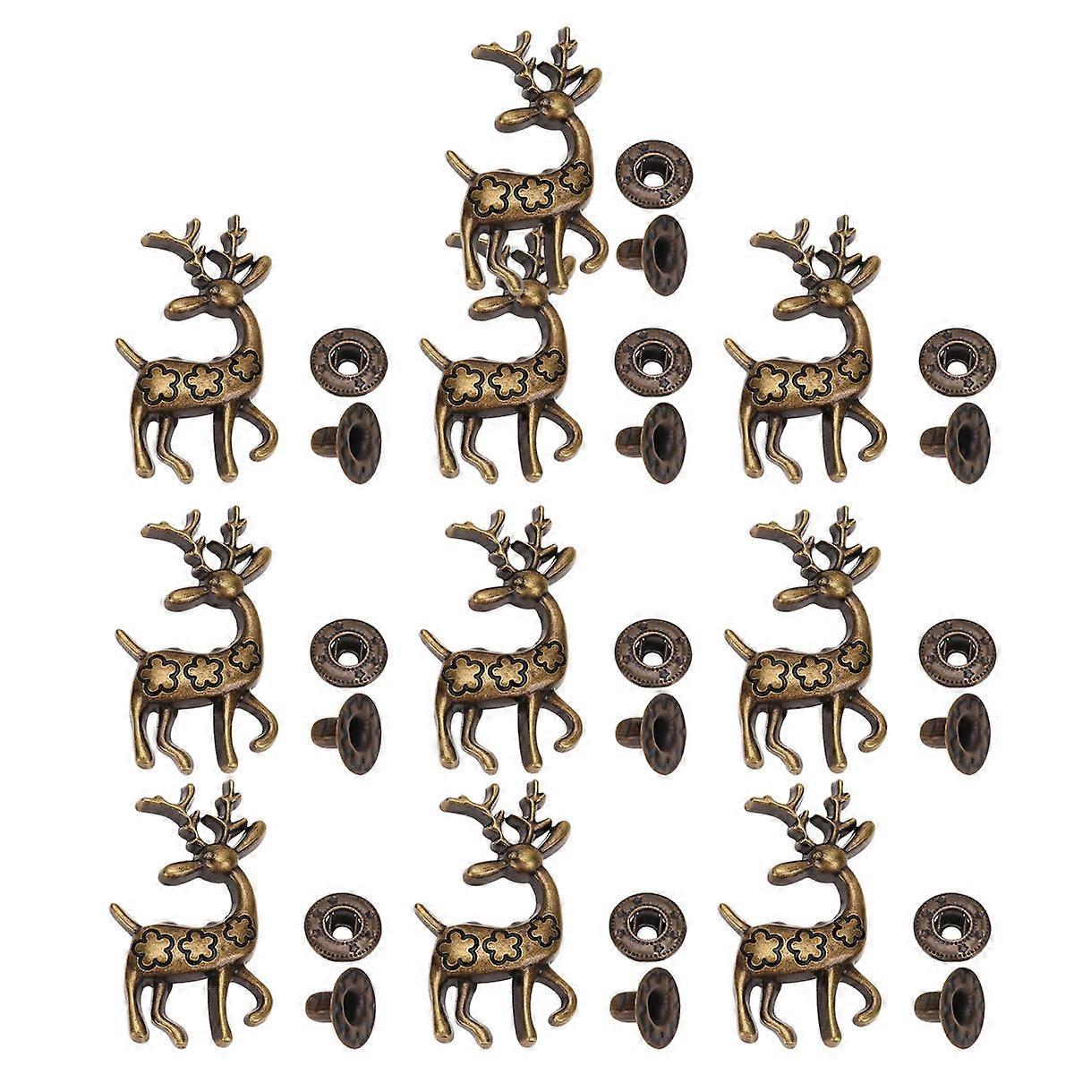 Alloy Snap Buttons Deer Buckle Set for Sewing 30Sets with Assorted Colors