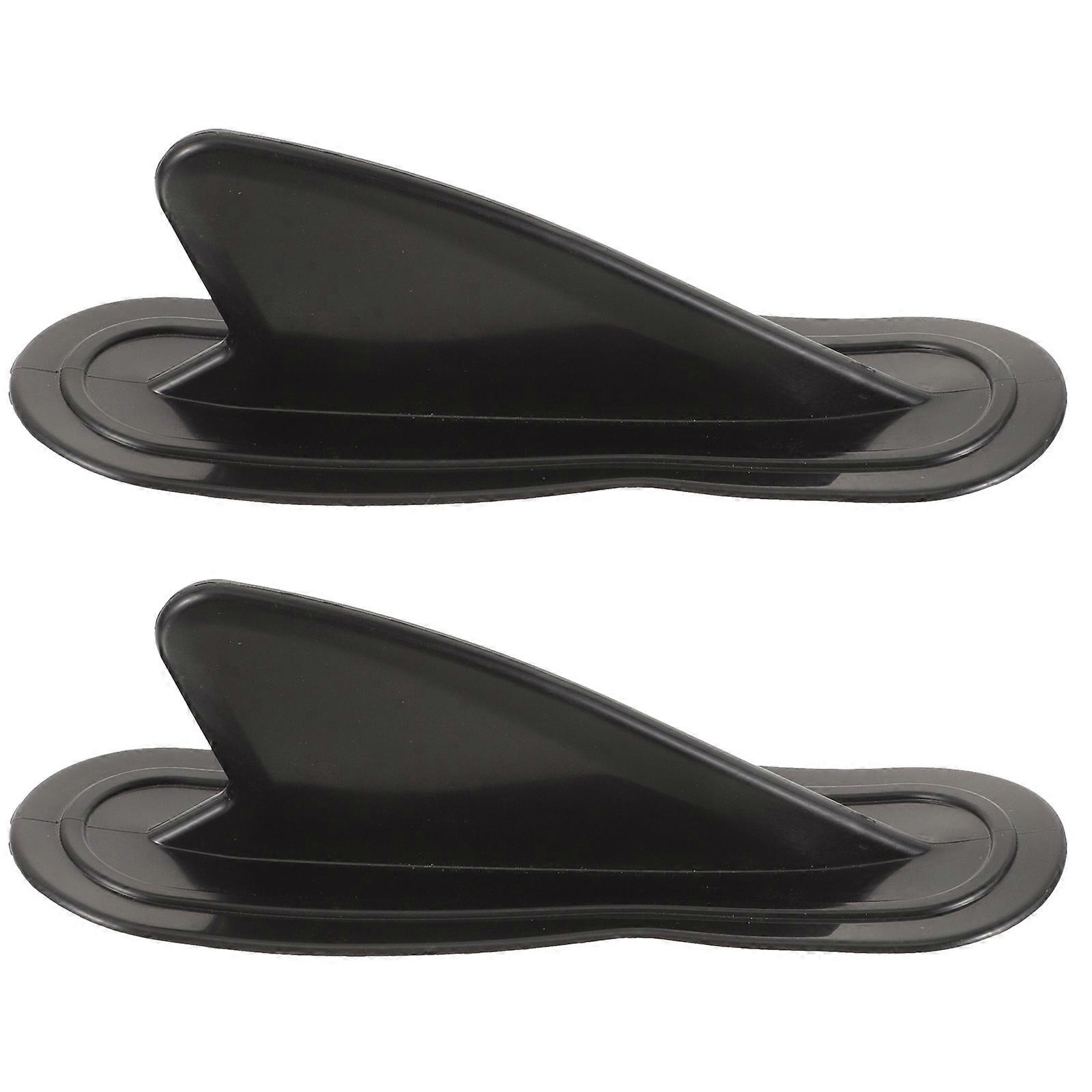 Paddle Board Fin Surfboard Replacement for Stability 2Pcs Black PVC Material