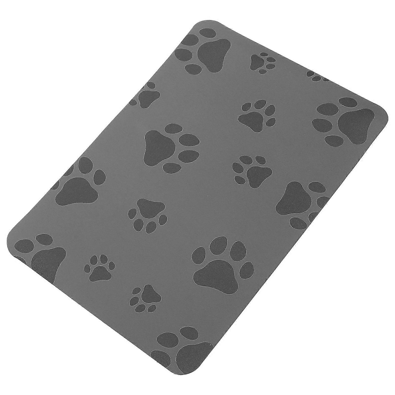 Pet Feeding Mat Absorbent for Kitchen Use 4Pcs Black Protective Mat