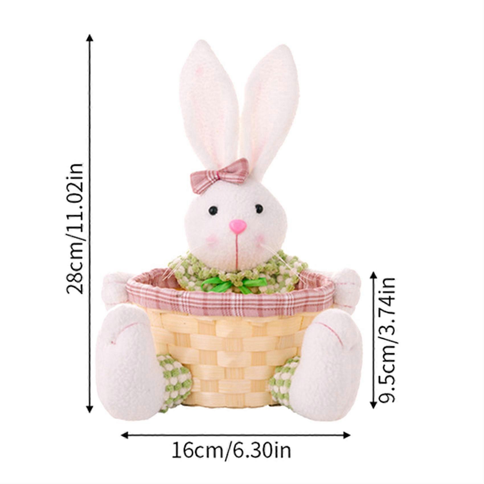 2X Easter Candy Dish, Bunny Easter Basket, Easter Candy Storage Basket, Box for Table Decor Easter ,A