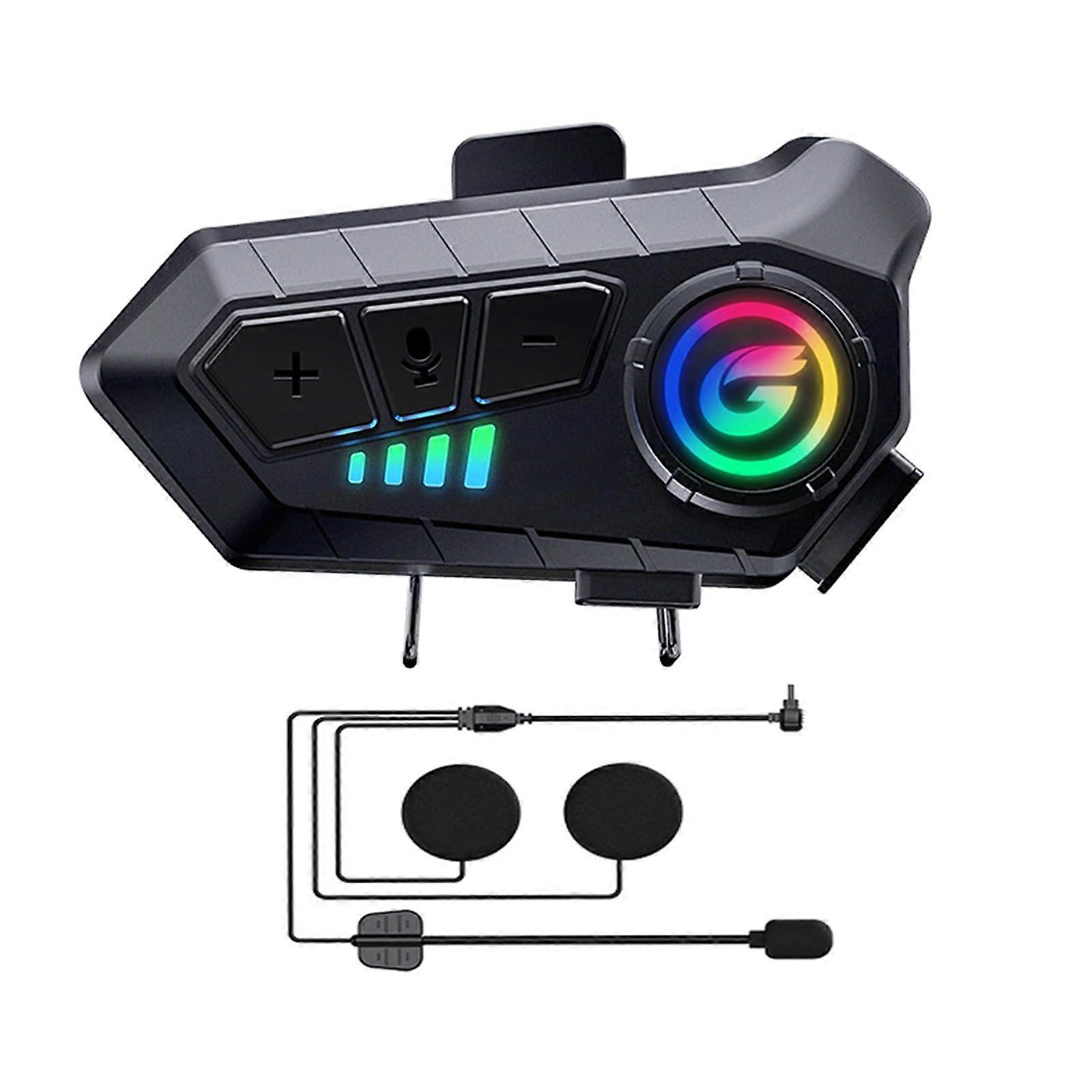 Motorcycle Bluetooth Helmet Speakers with Mic, Noise Cancellation, Bluetooth 5.3, IPX6 Waterproof