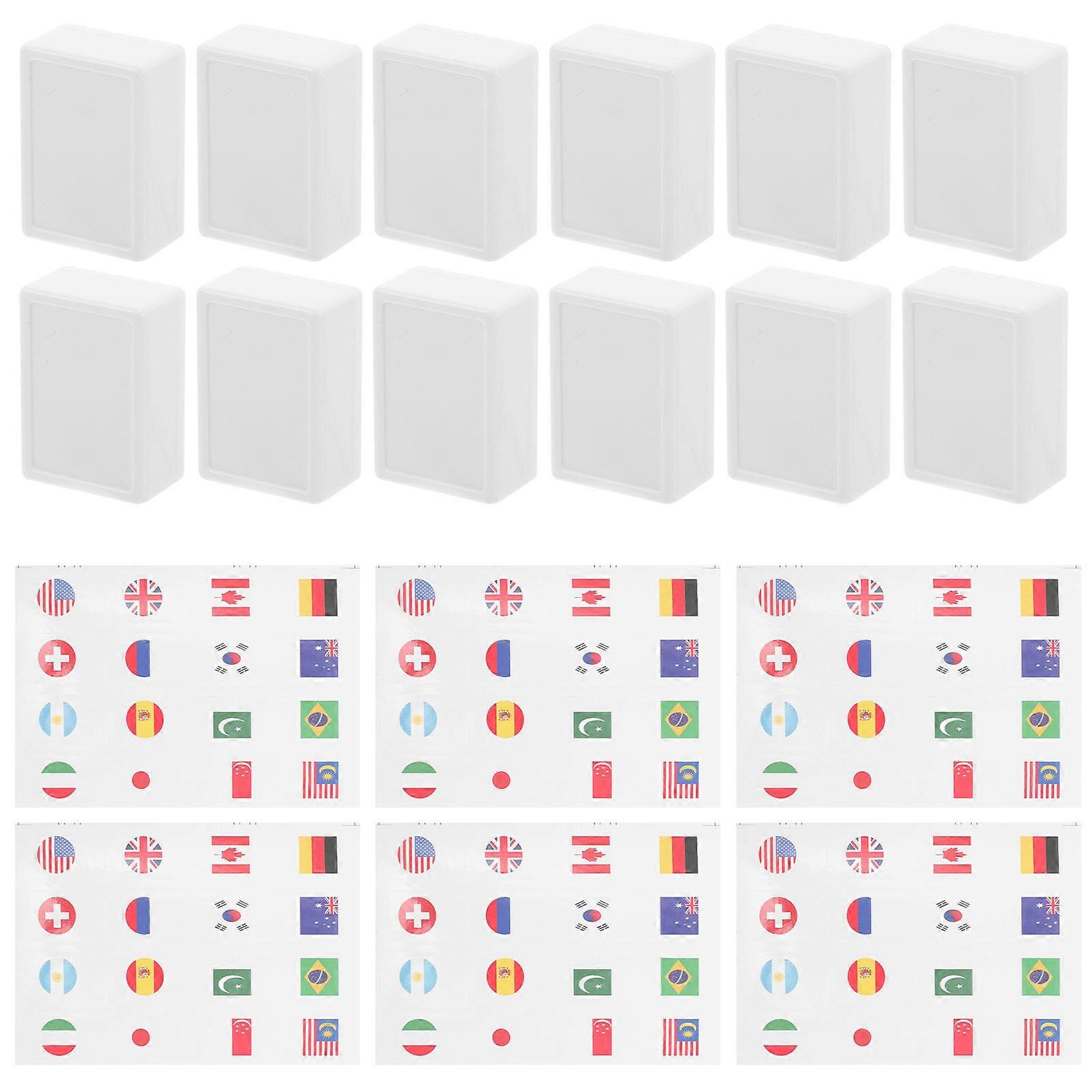 Mahjong Flag Design Tile for Game 65Pcs Family Fun Set