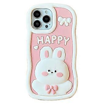 Para iPhone 14 Pro Soft Silicone Phone Case Anti-drop Cover Shockproof Shell do telefone celular com Rabbit D