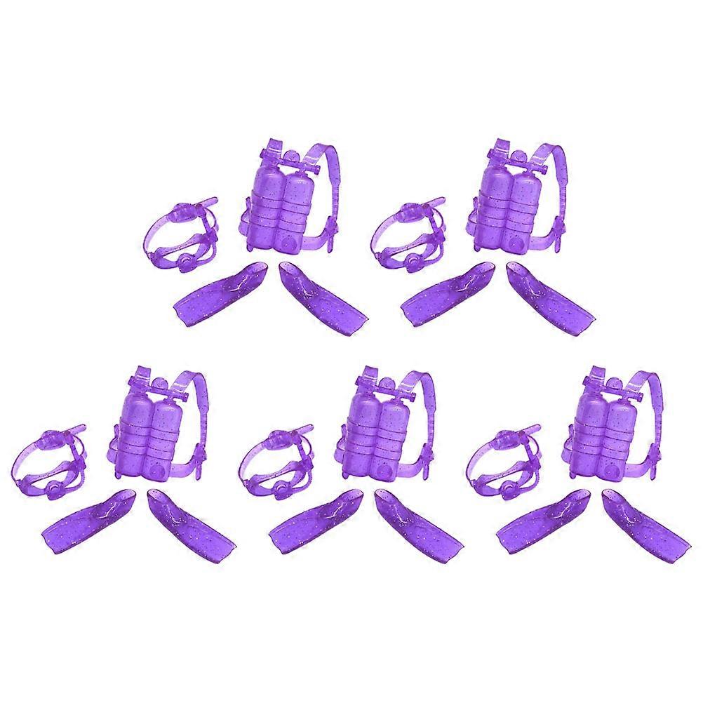 Plastic Doll Diving Kit for Decoration with Diving Goggles 5Sets