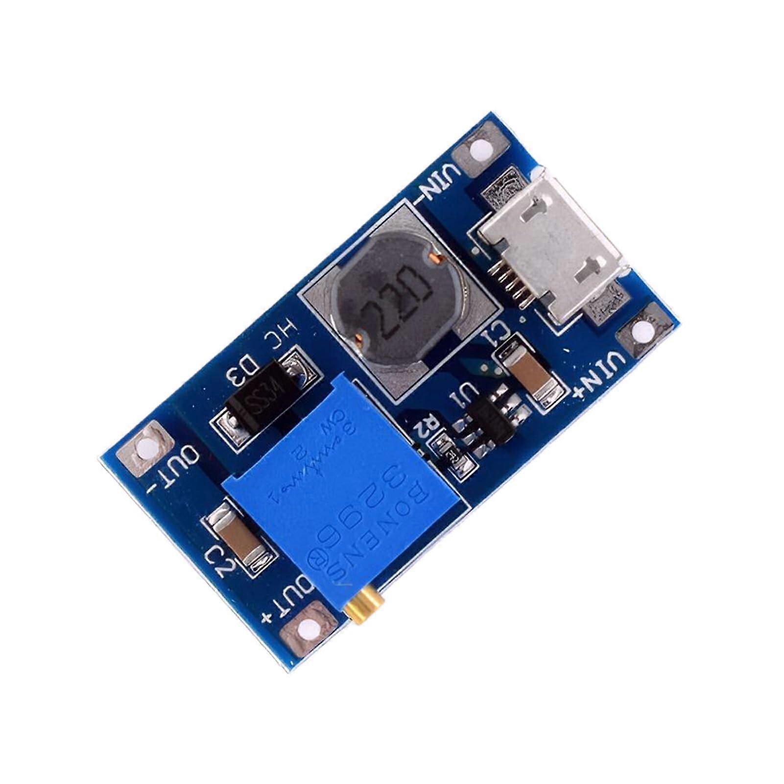 DCDC Boost Converter with Wide Voltage Range, Adjustable Voltage StepUp Module MicroUSB Input