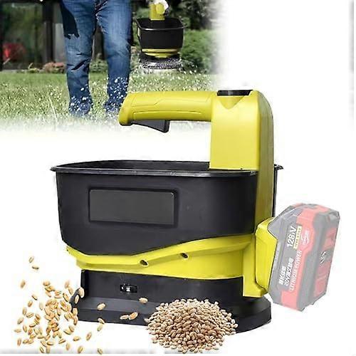 Cordless Seed Spreader 5.5L Handheld Fertilizer Spreader with Adjustable Speed and Large Hopper