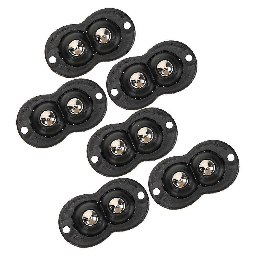 6Pcs Self Adhesive Swivel Caster Wheels For Nightstand Mini Design ABS Material Practical