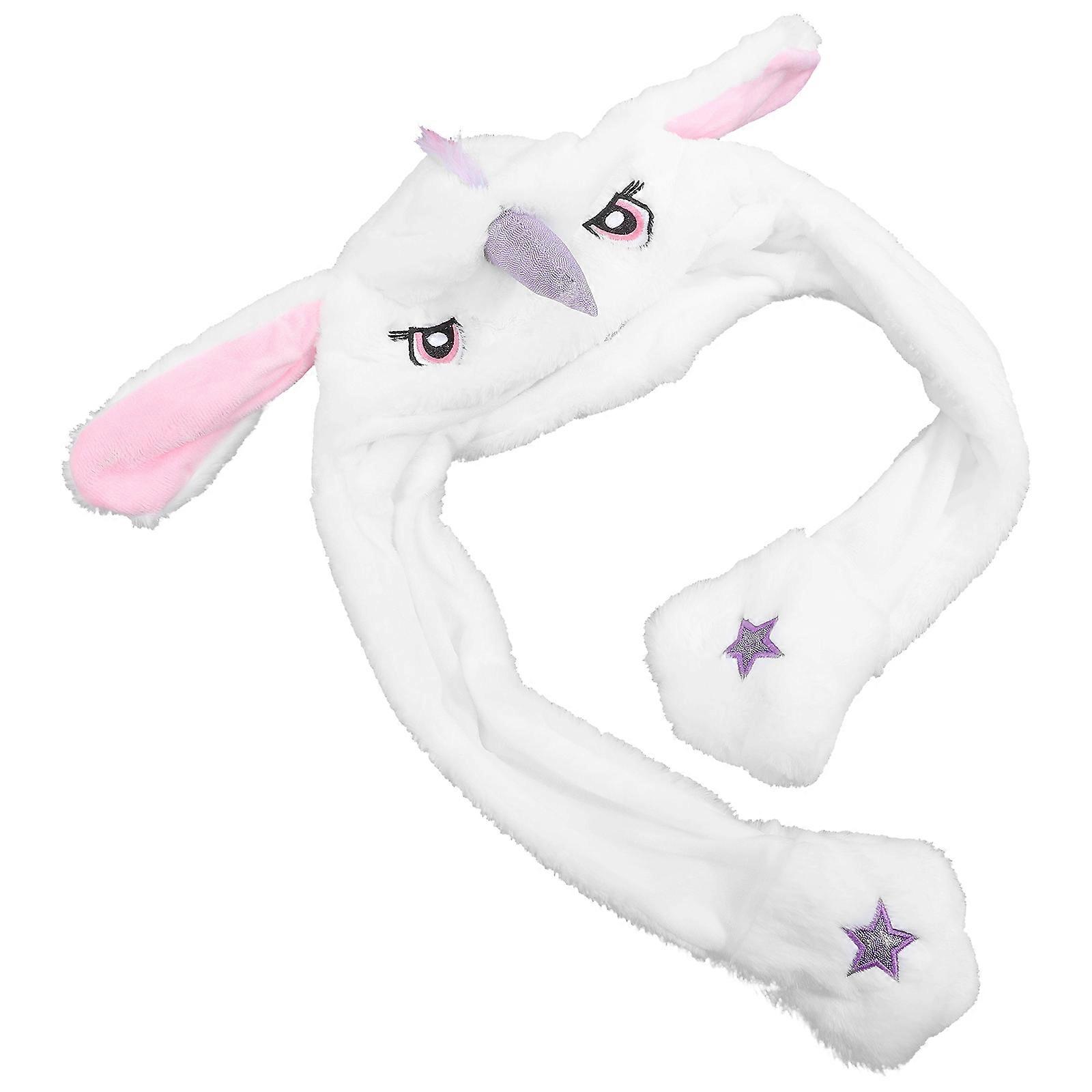 Interactive Unicorn Cap For Role-Playing Events Featuring Movable Ears In Soft Plush PP Cotton 1Pack