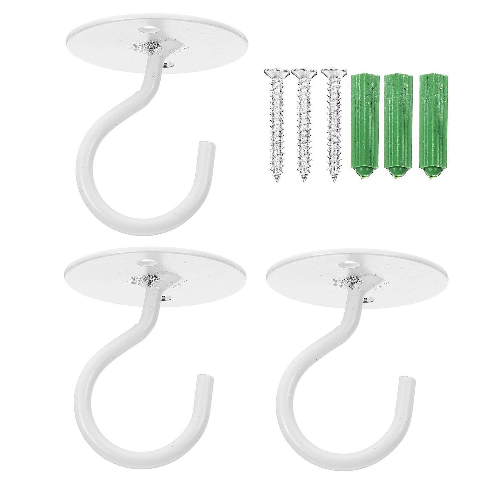White Ceiling Hook Metal Planter Hooks for Hanging Plants 1Set