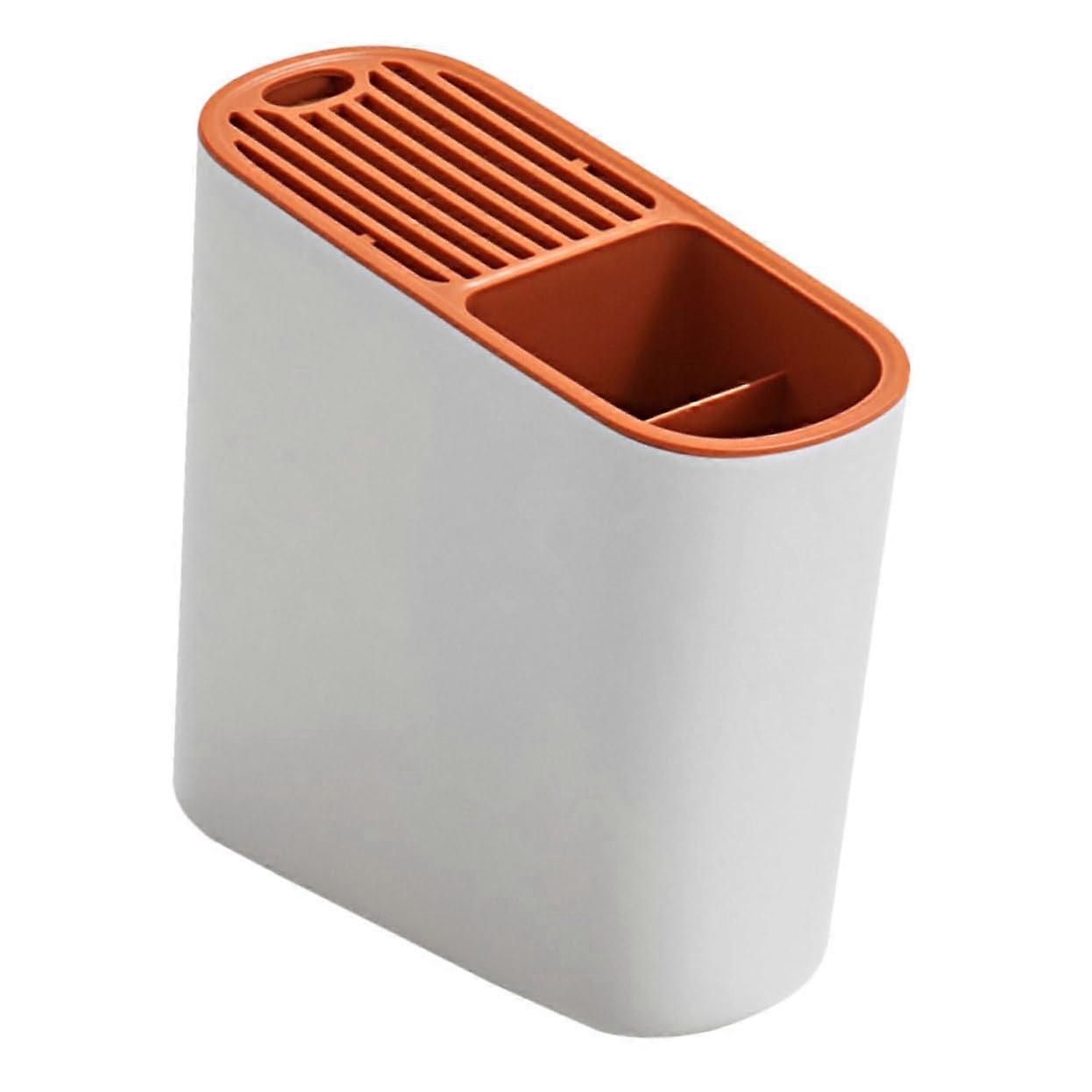 Multifunctional Plastic Cutlery Rack with Drainage, Space Saving Kitchen Utensil Organizer