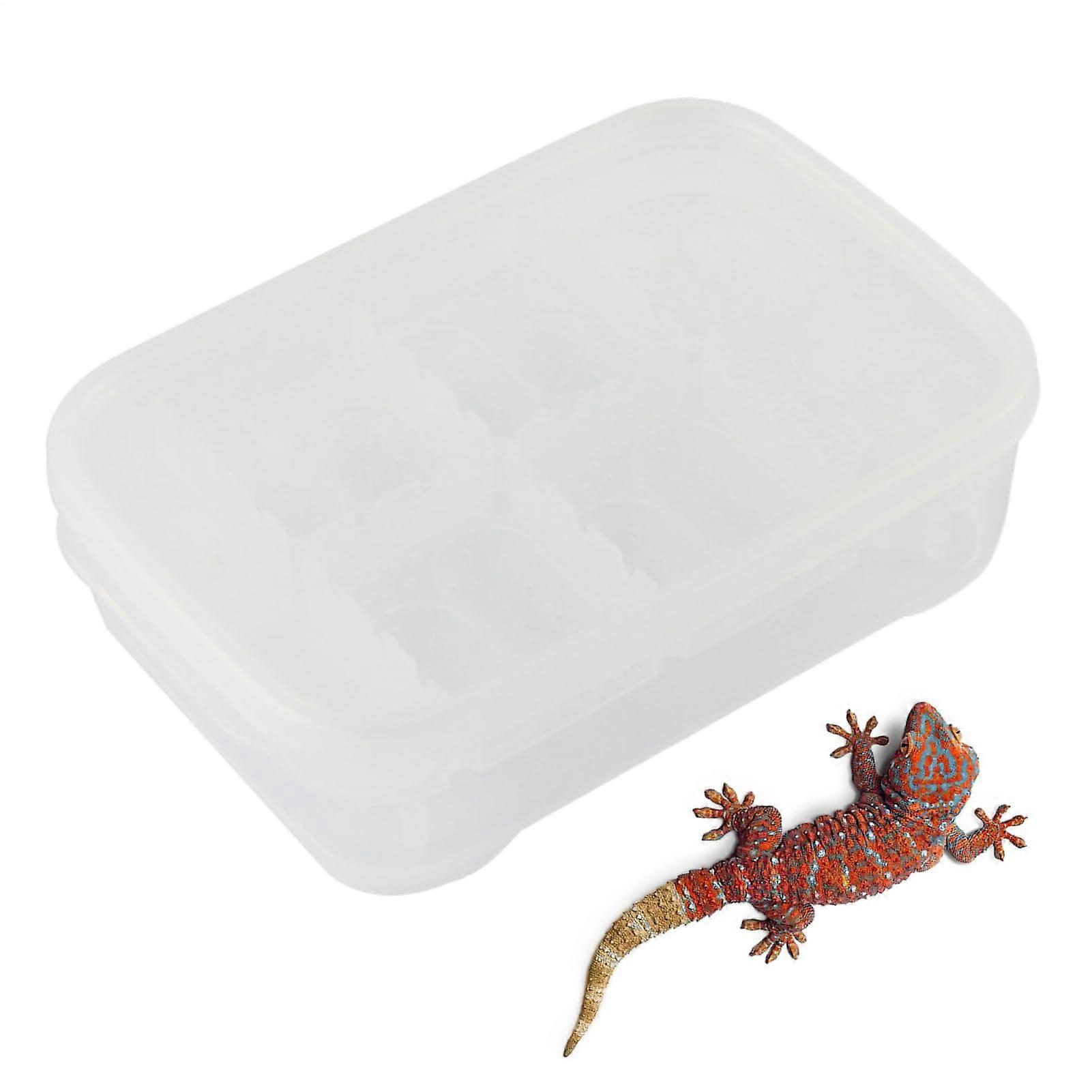 Reptile Terrarium with 14 Grid Gecko Breeding Box, Transparent MultiLayer Habitat, Stackable Design