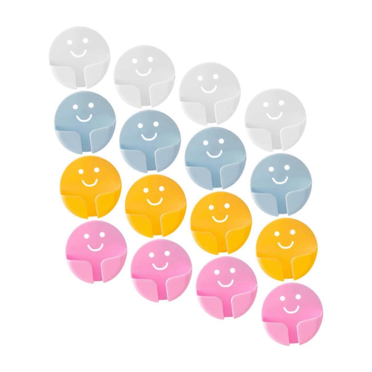 24pcs Cable Organizer Hooks Self Adhesive Wall Mounted Double Cord Holder for Plug Storage