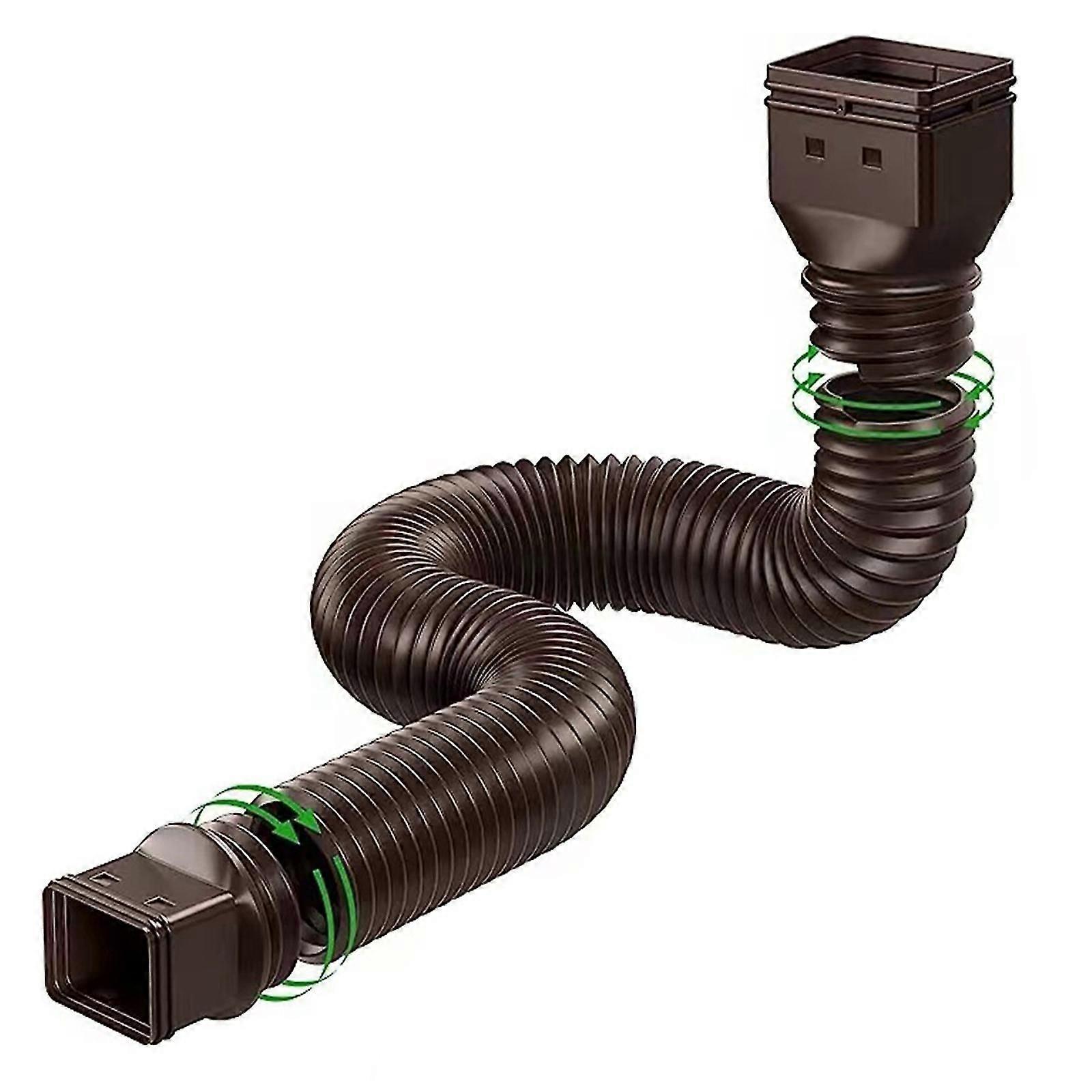 2 Pack Rain Gutter Downspout Extensions Flexible Down Spout Drain Extender