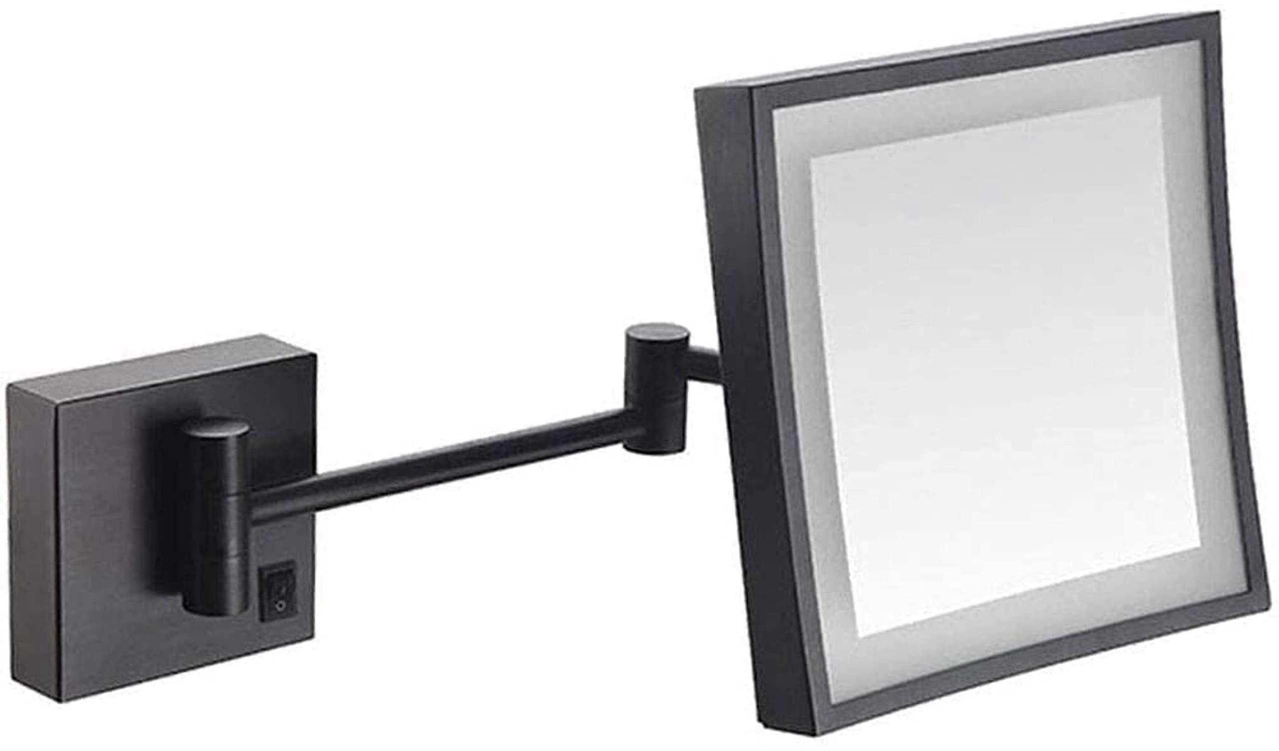 Wall Mounted Makeup Mirror 3X Magnification Extendable Arm Nickel Brushed for Bathroom Vanity