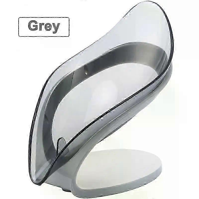 Bathroom Soap Holder Leaf Shape Dish Soap Kitchen Sponge Soap Box Storage Non-slip Drain Soap Case